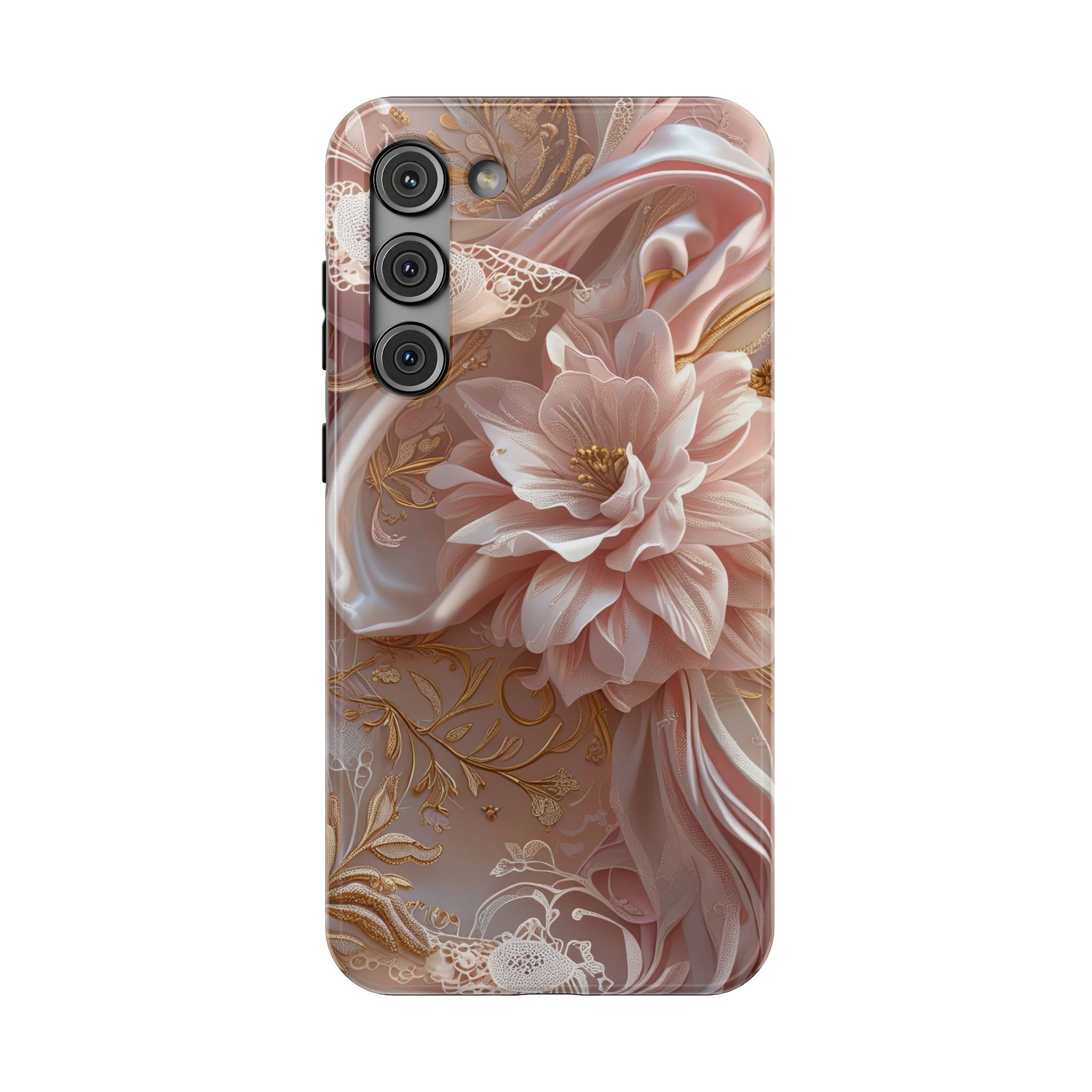 Elegant Floral Phone Case for iPhone 11–17, 16e & Galaxy S22–S26