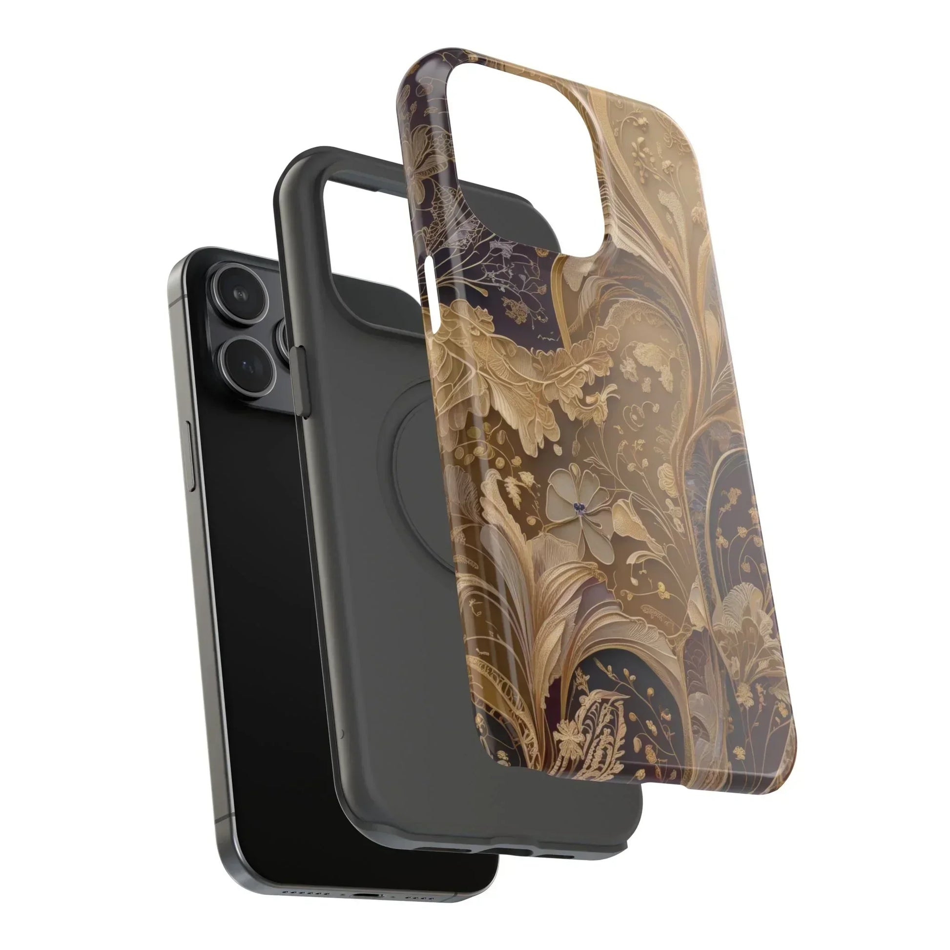 Botanical Luxury Design Impact-Resistant Phone Case for iPhone 12-16 and Galaxy S21-S22 Models - KarArmDesign