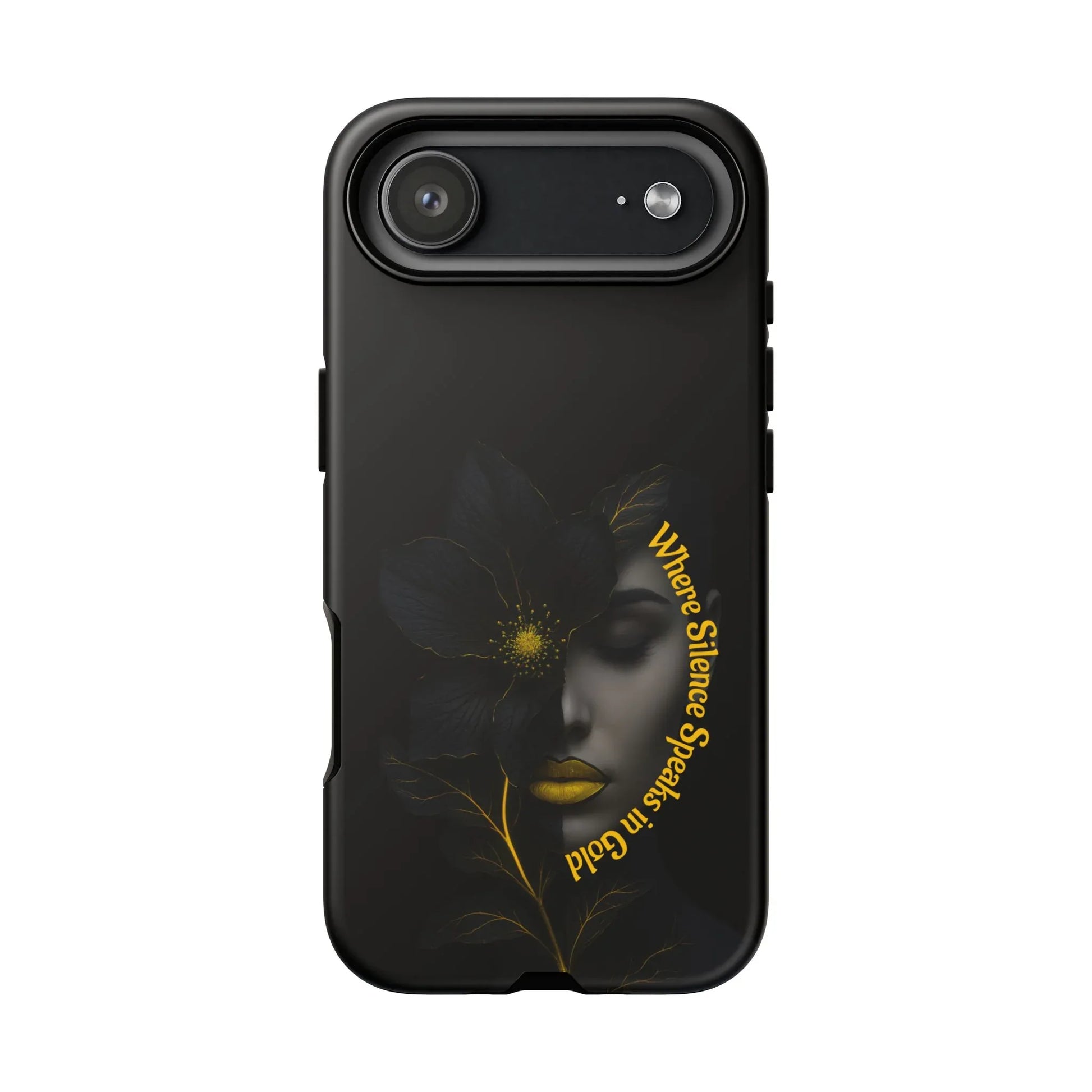 Golden Silence Phone Case for iPhone 17, Air, Pro, Pro Max - KARARMDESIGN