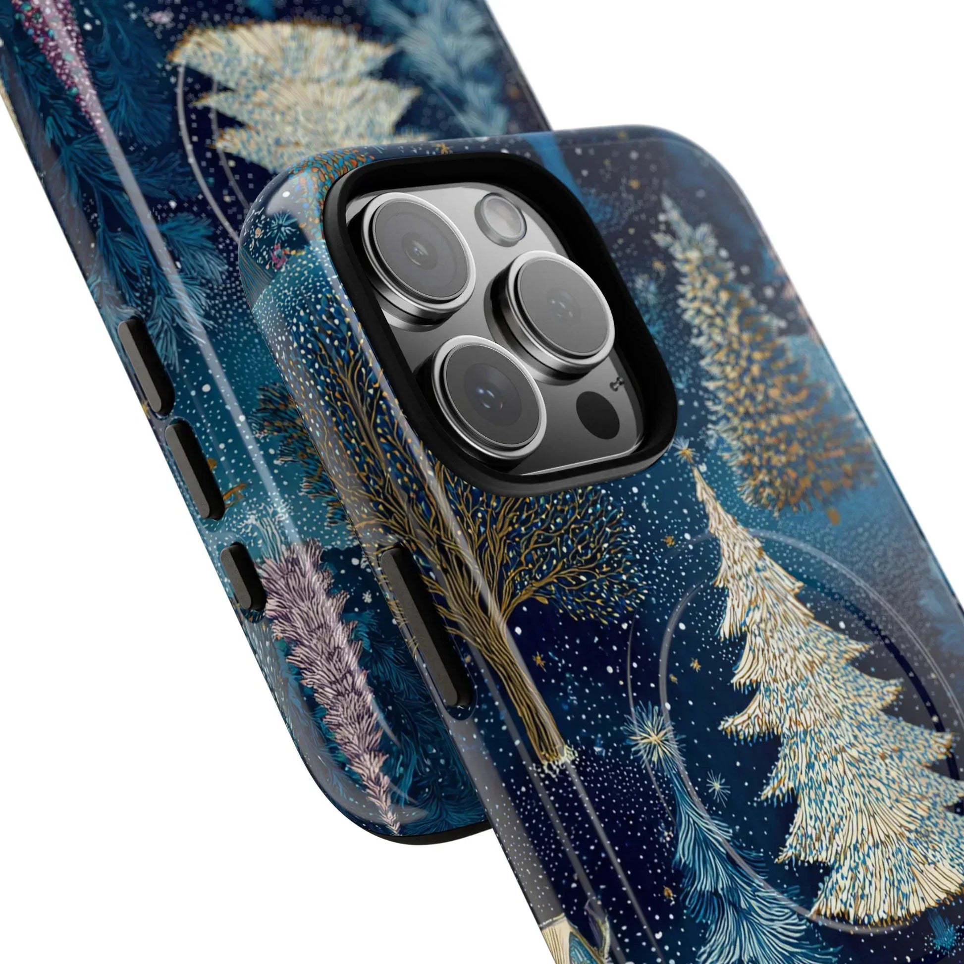 Midnight Sparkle Forest Phone Case for iPhone 13-17 - KARARMDESIGN