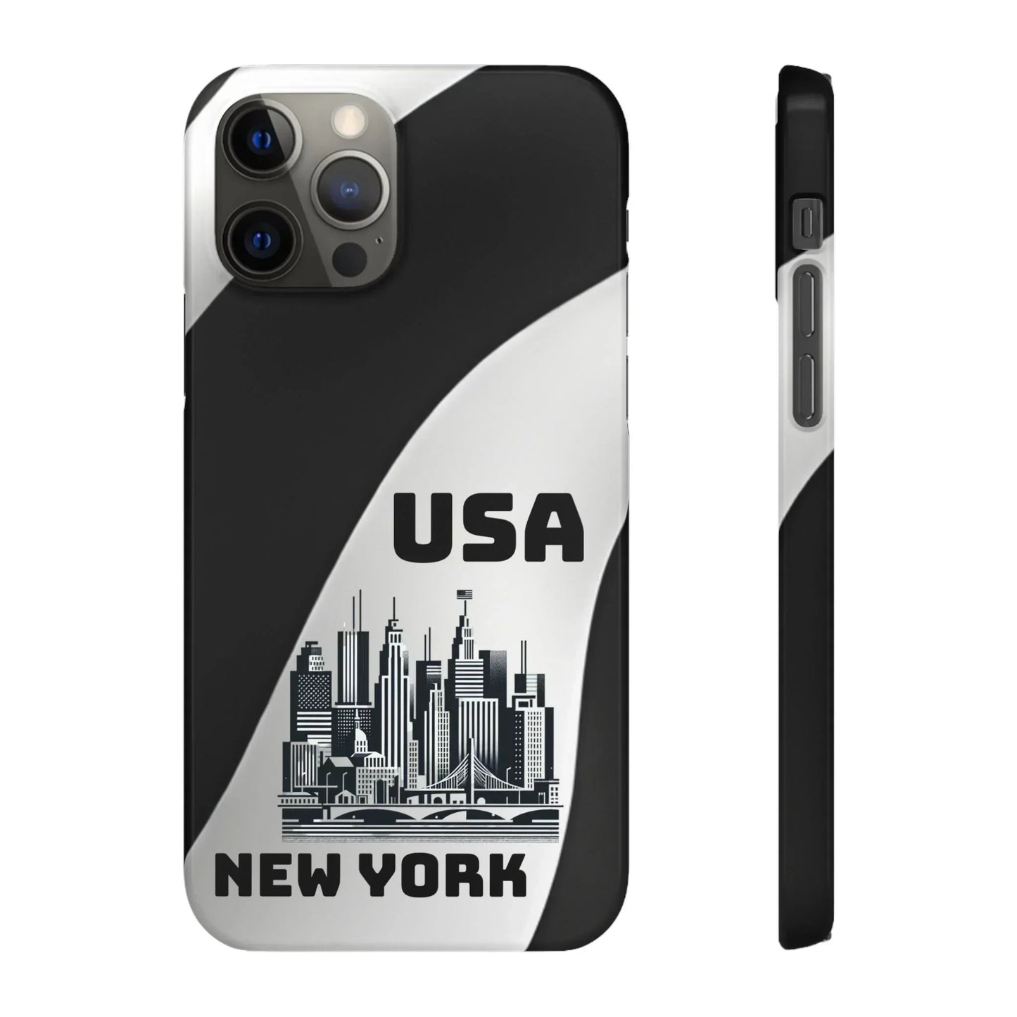 Monochrome New York City Skyline Phone Case for iPhone, Galaxy & Pixel - KarArmDesign