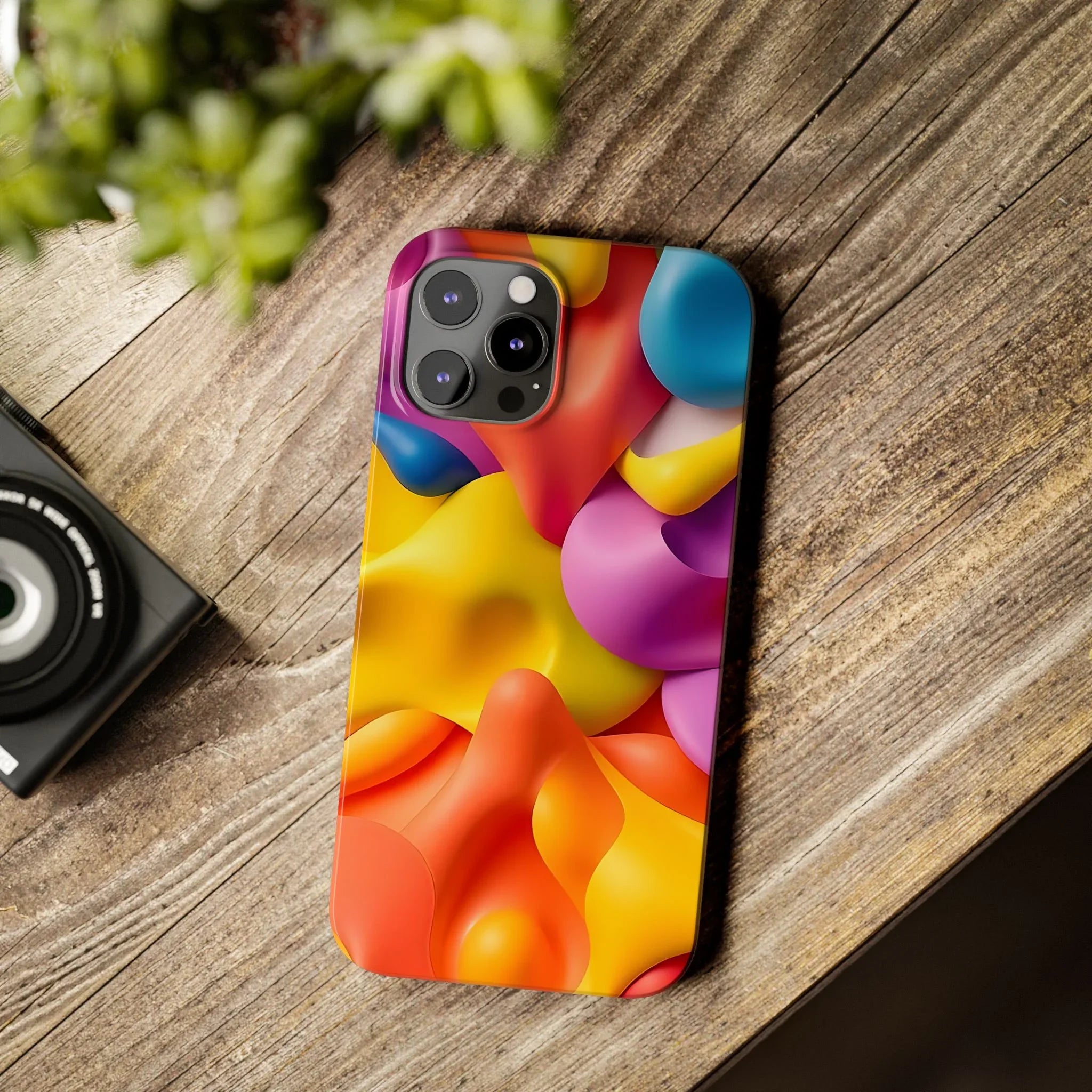 Vibrant Abstract Color Phone Case for iPhone 11-16 - KARARMDESIGN