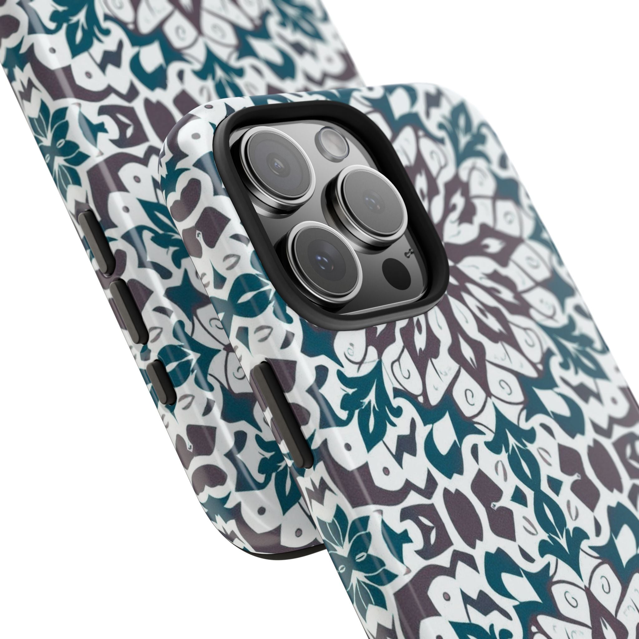 Symmetrical Mandala Phone Case for iPhone 11-17 and Galaxy S21-S25