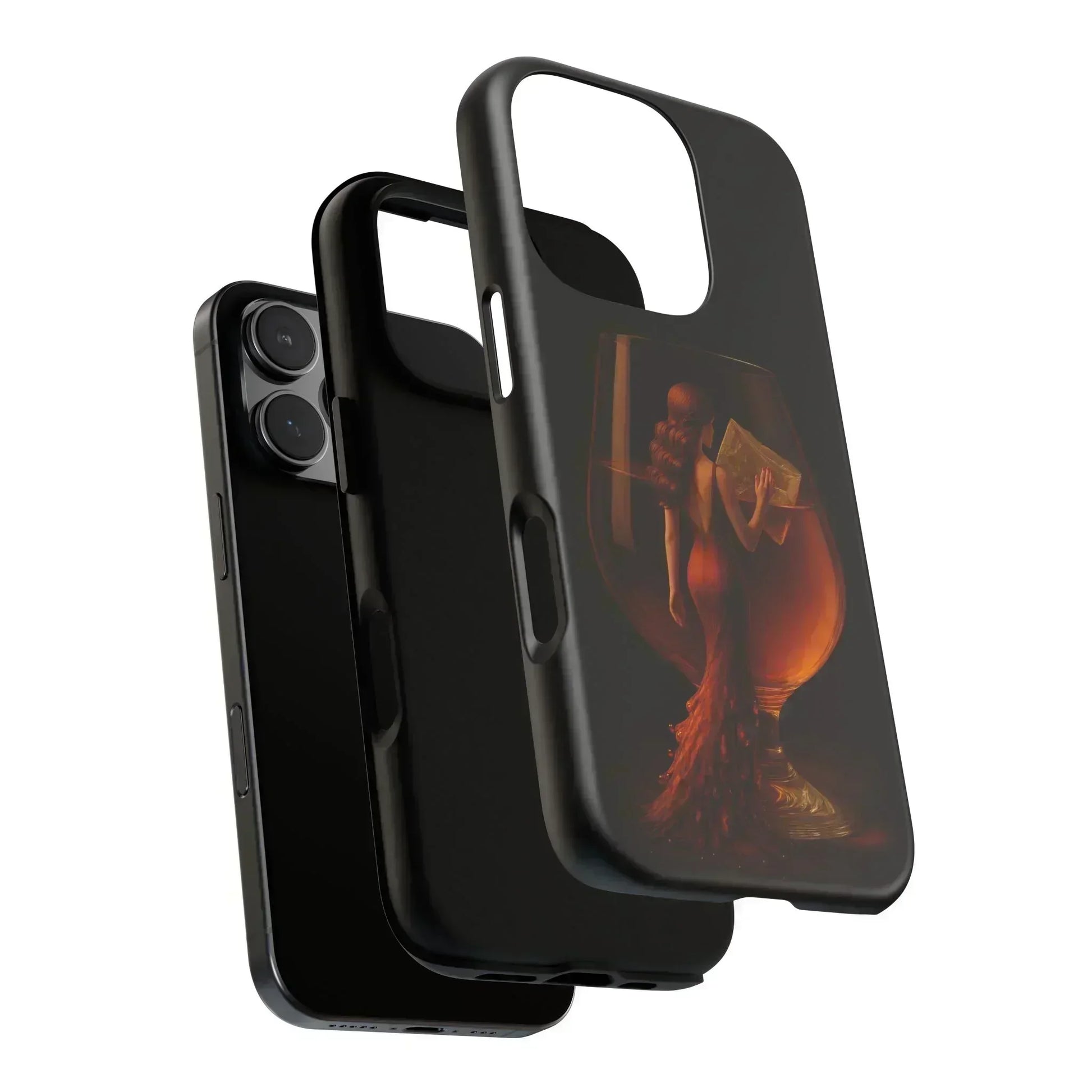 Elegant Midnight Lady Phone Case for iPhone 8-16 and Google Pixel up to 9 Models - KarArmDesign