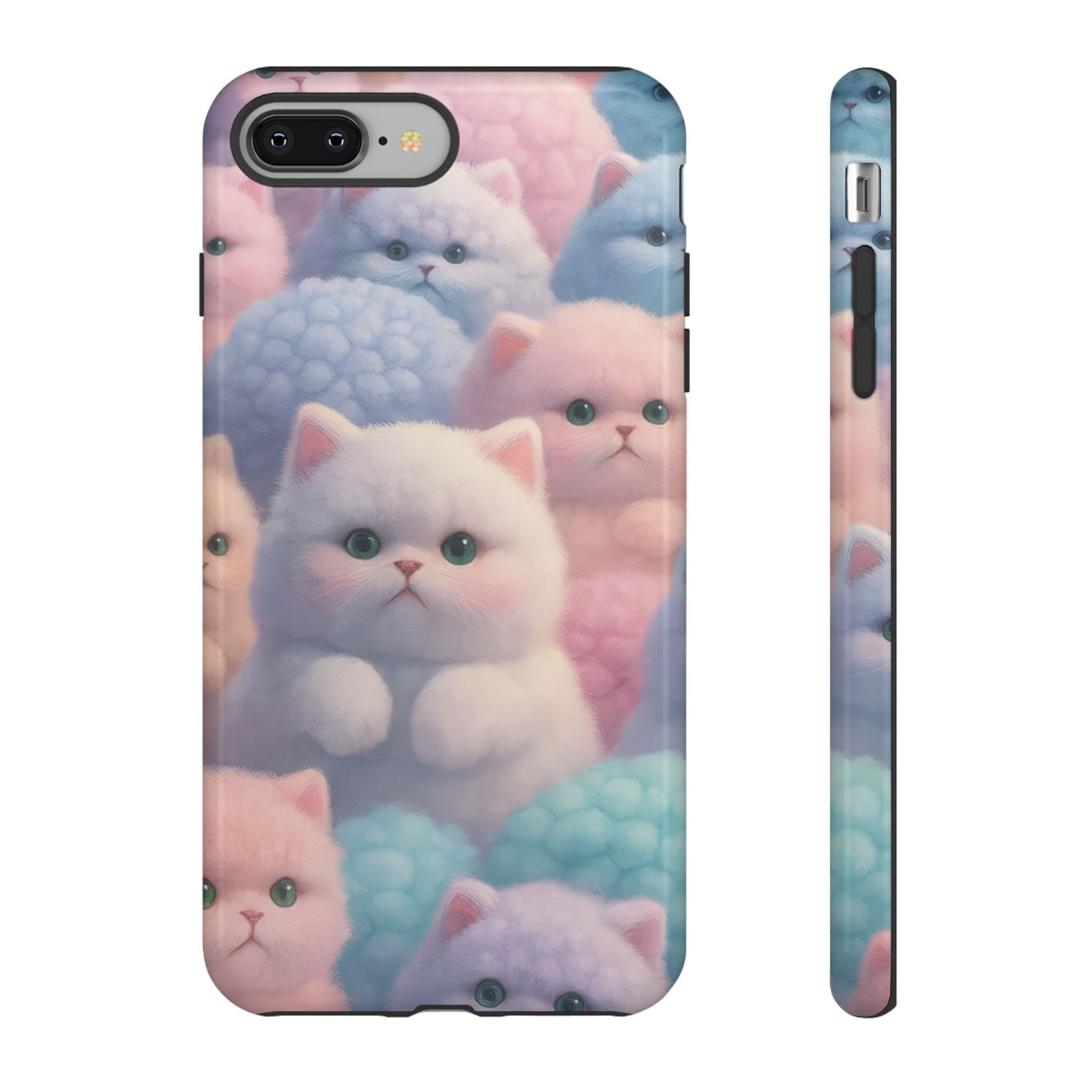Pastel Kitten Phone Case for iPhone 8-17 and Samsung Galaxy S10-S25 Models - KARARMDESIGN