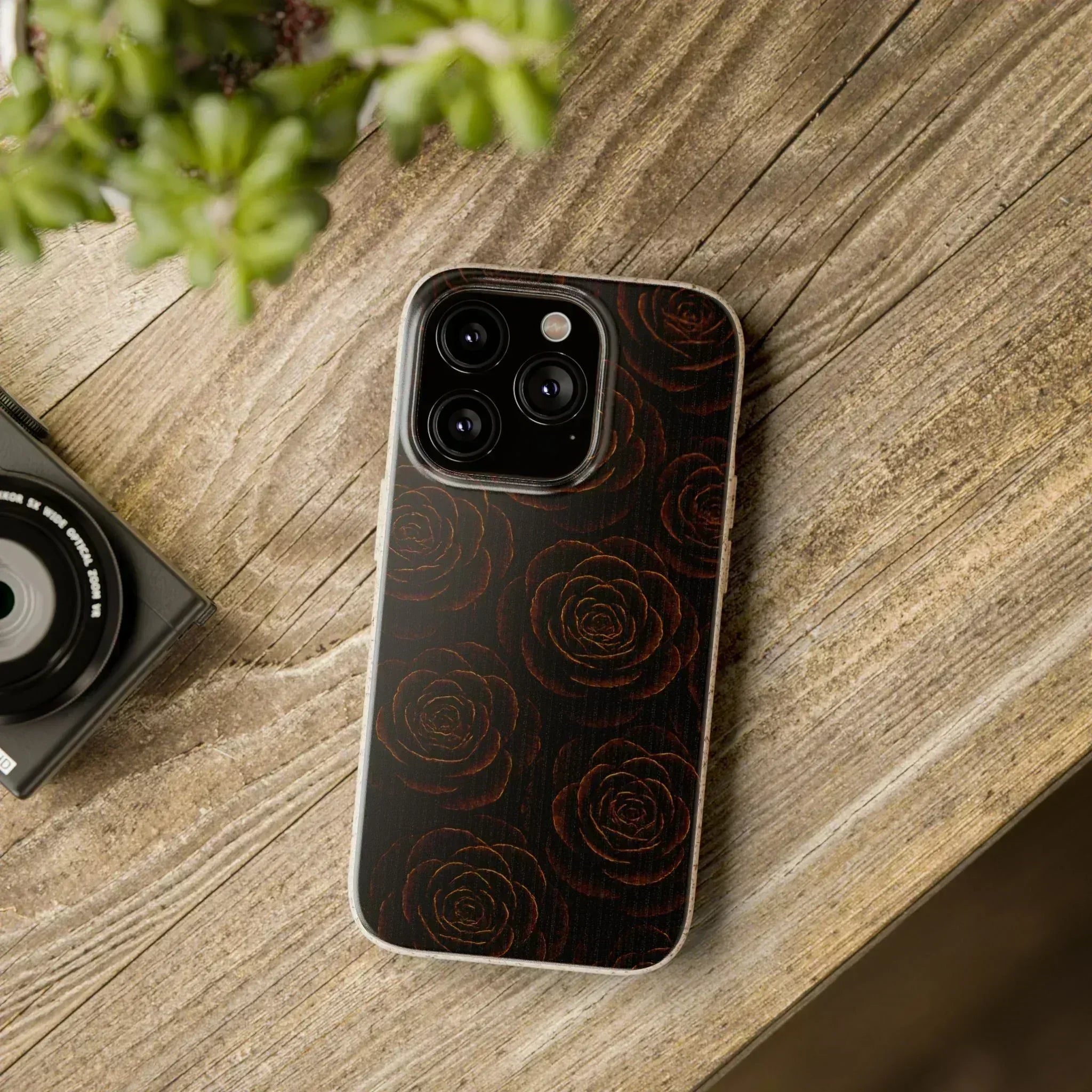 Wooden Roses Phone Case for iPhone 11-16 and Samsung Galaxy S20-S22 - KARARMDESIGN