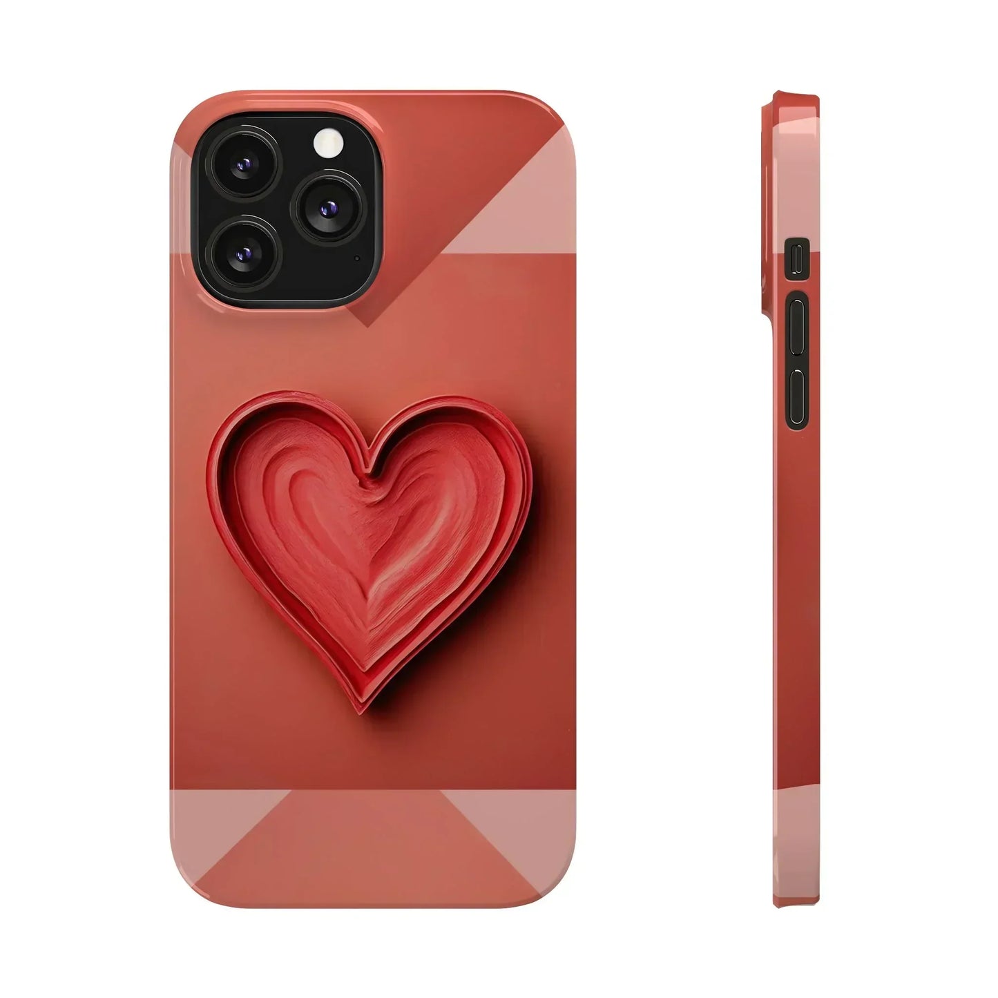 Heart Design Phone Case for iPhone X to 16 Series - KarArmDesign