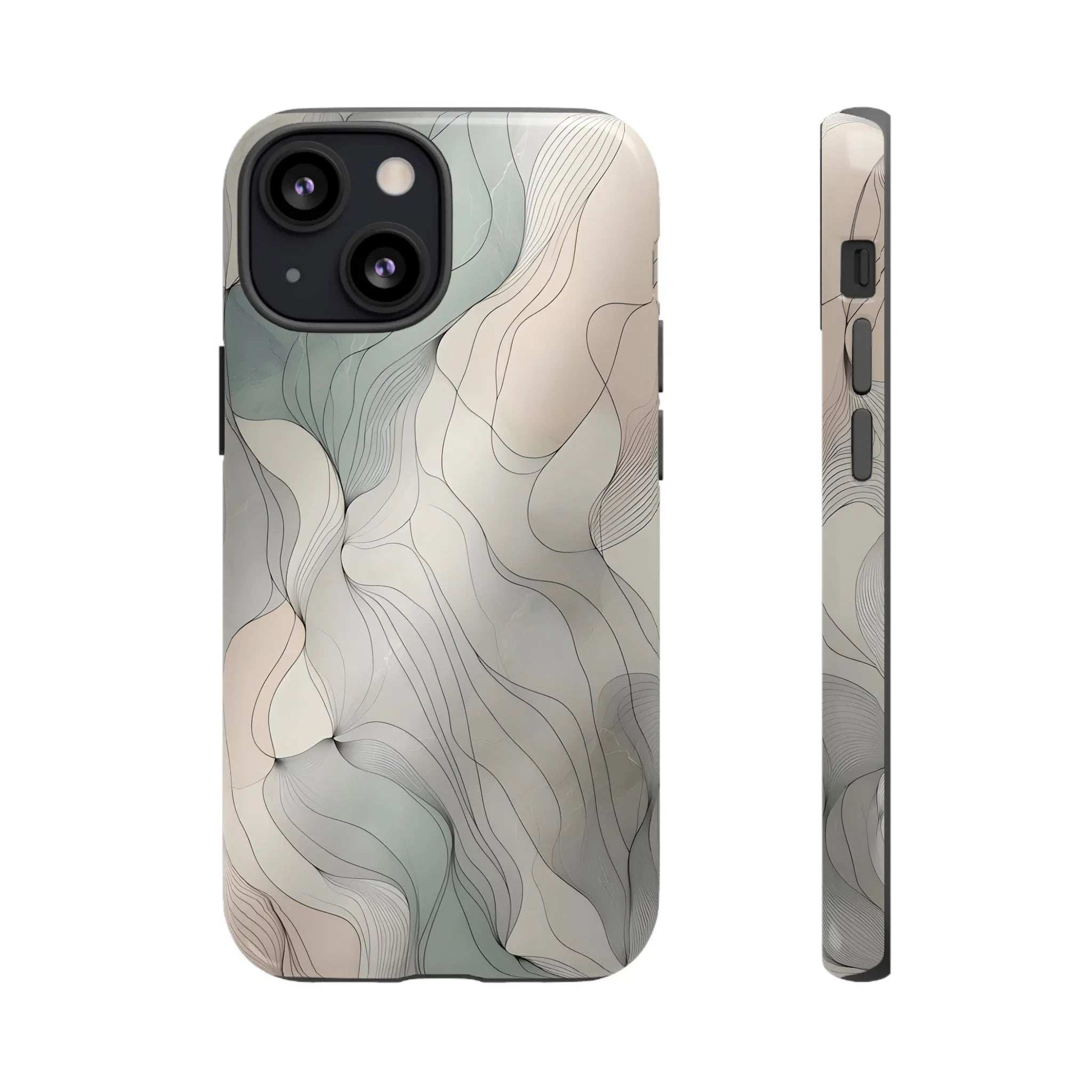 Pastel Wave Phone Case – Minimalist Design for iPhone & Pixel - KARARMDESIGN