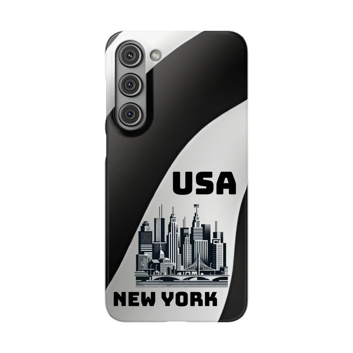 Monochrome New York City Skyline Phone Case for iPhone, Galaxy & Pixel - KarArmDesign
