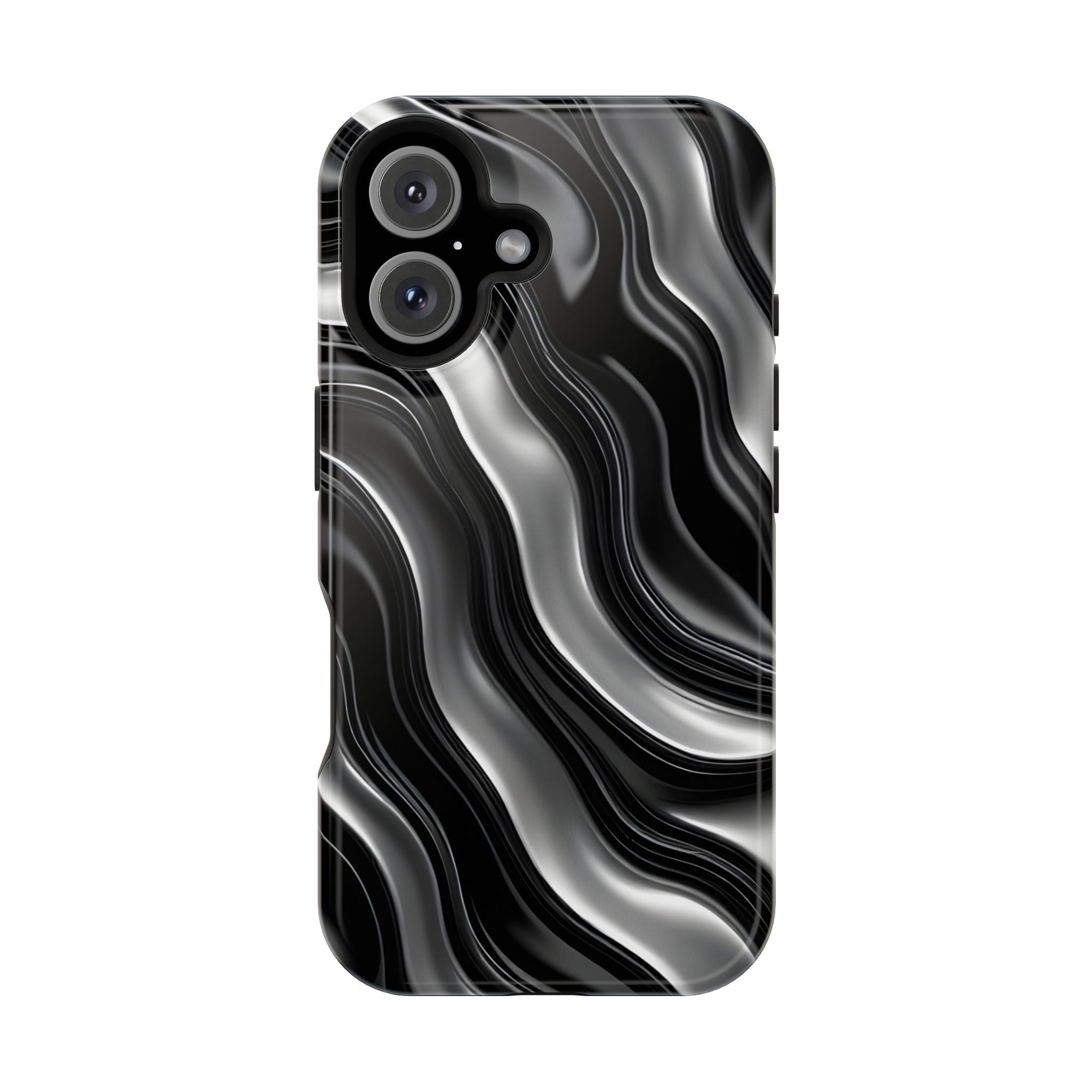 Wavy Illusion Marble Phone Case for iPhone 13-17