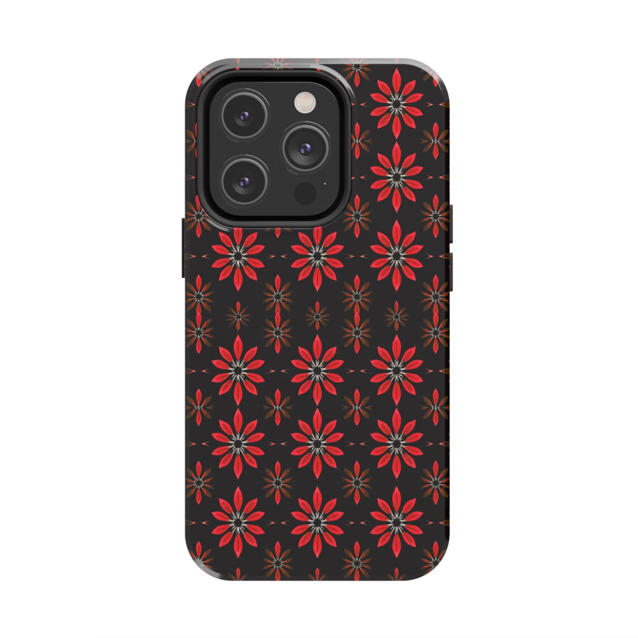 Symmetric Floral Phone Case for iPhone 11-17 and Galaxy S21-S25