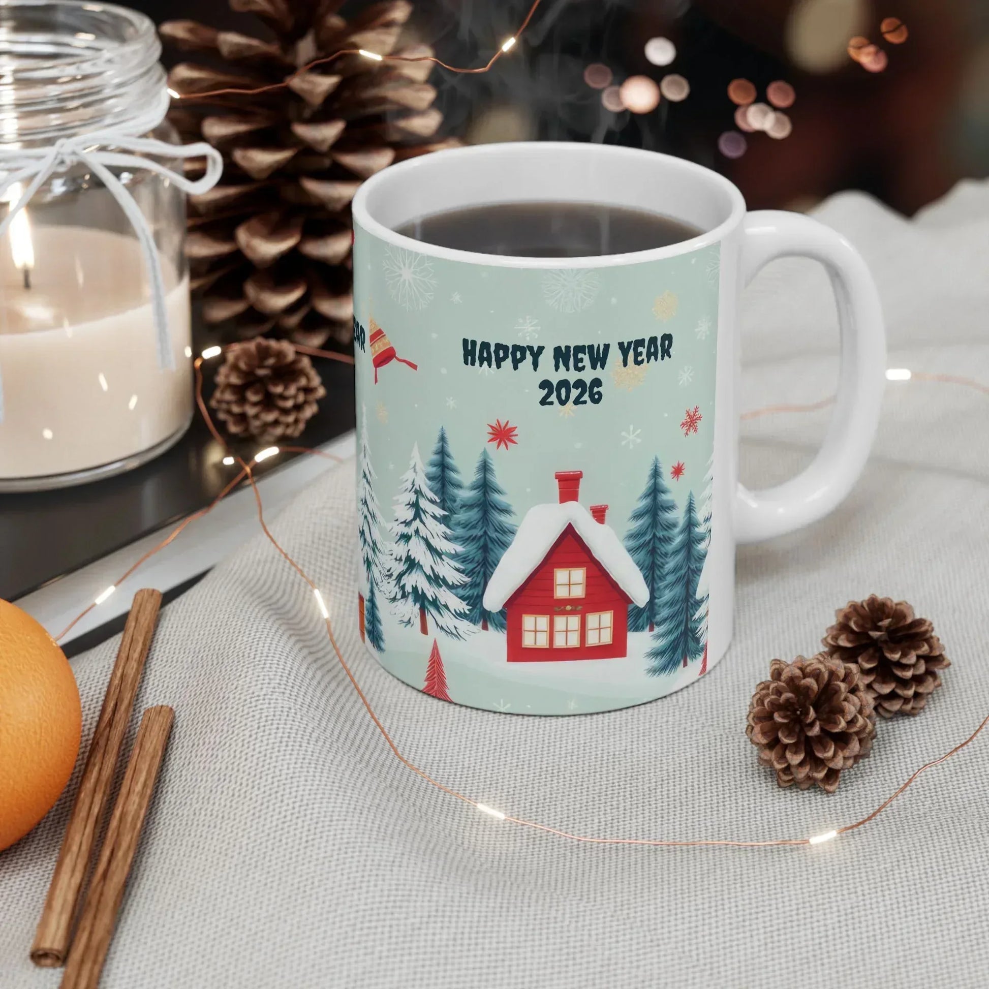 New Year Vibes Ceramic Mug, (11oz, 15oz) - KARARMDESIGN