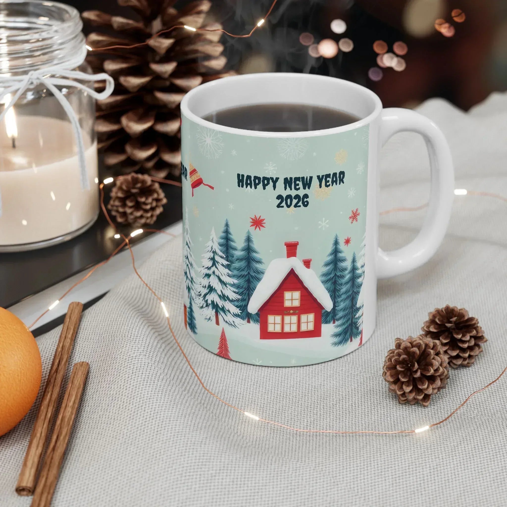 New Year Vibes Ceramic Mug, (11oz, 15oz) - KARARMDESIGN