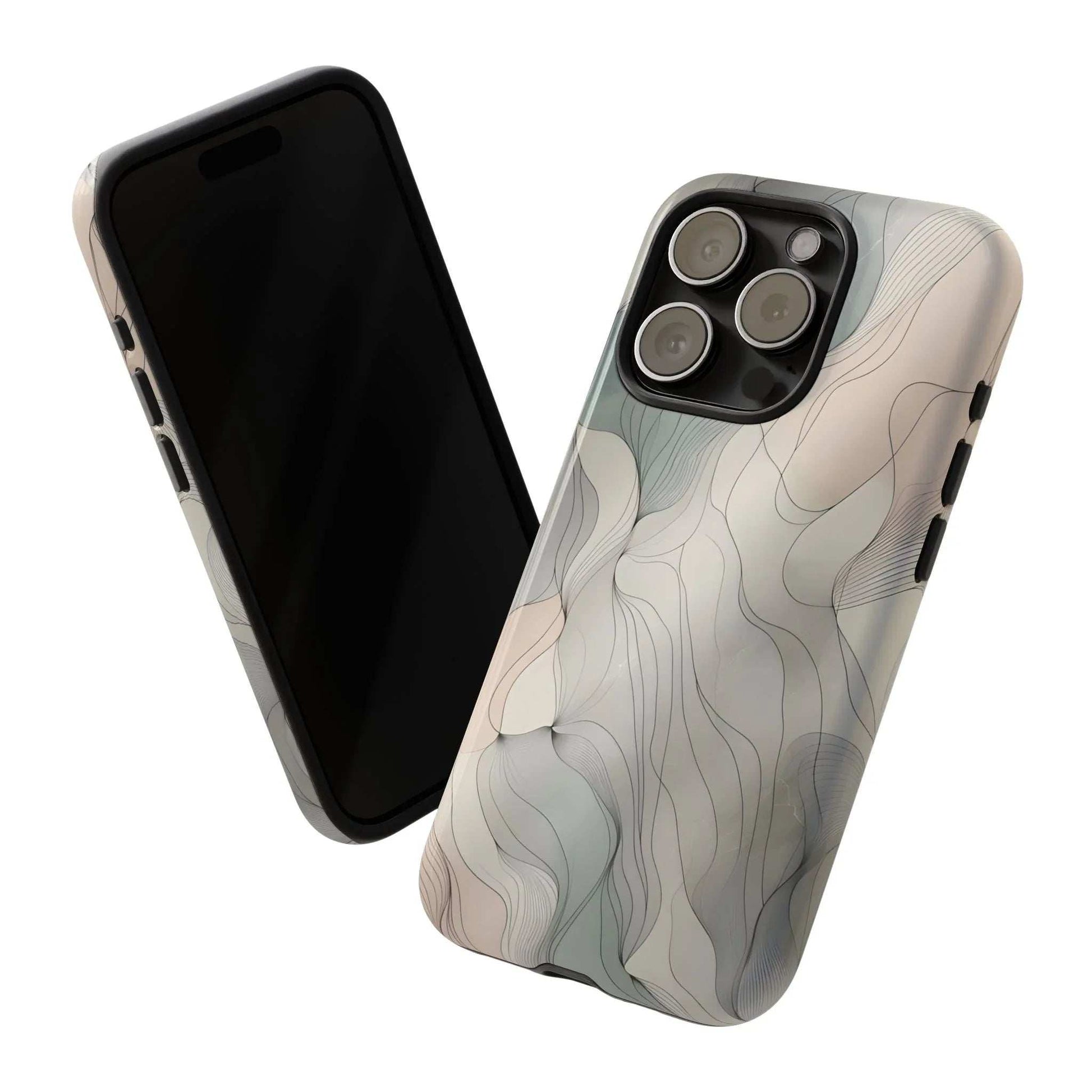 Pastel Wave Phone Case – Minimalist Design for iPhone & Pixel - KARARMDESIGN
