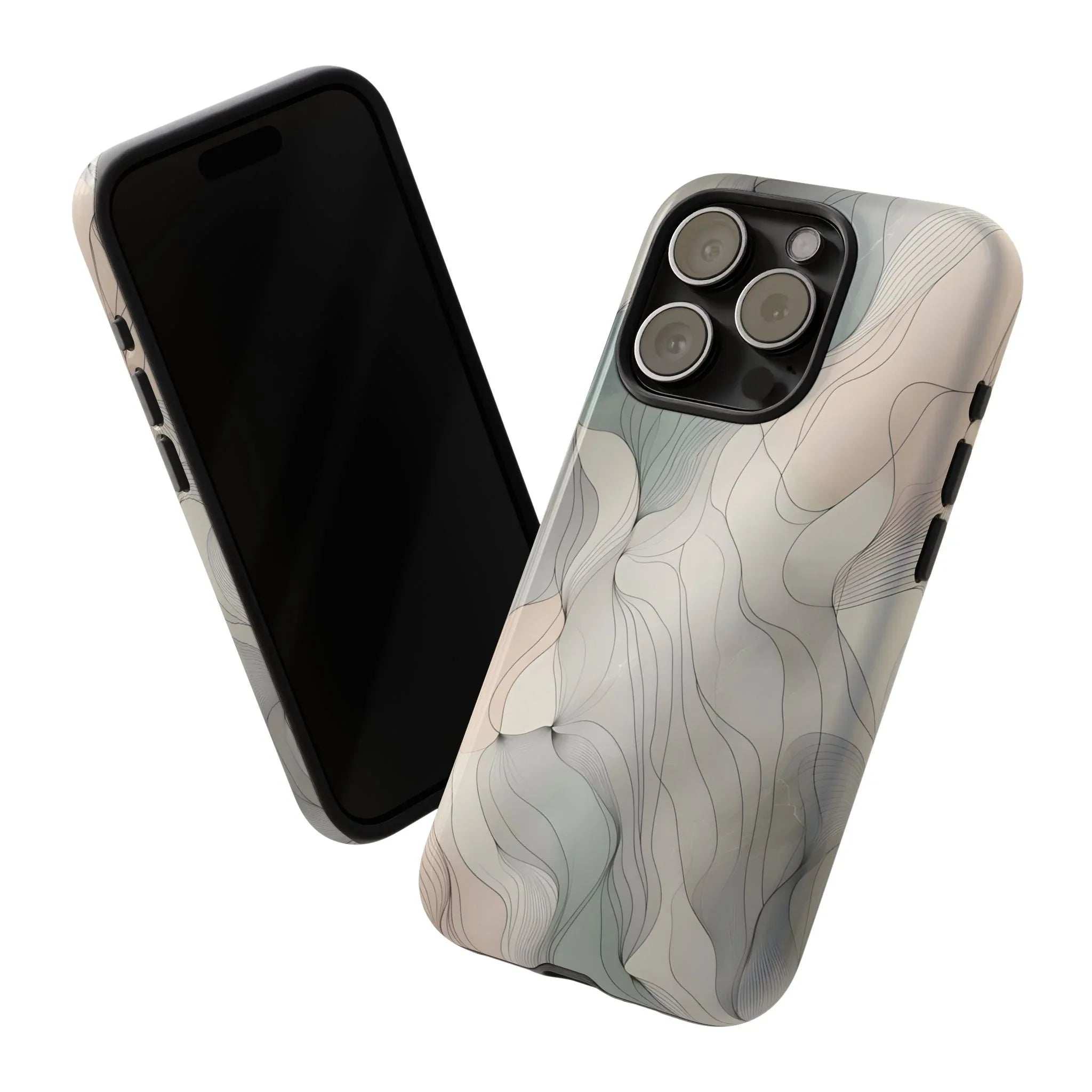 Pastel Wave Phone Case – Minimalist Design for iPhone & Pixel - KARARMDESIGN