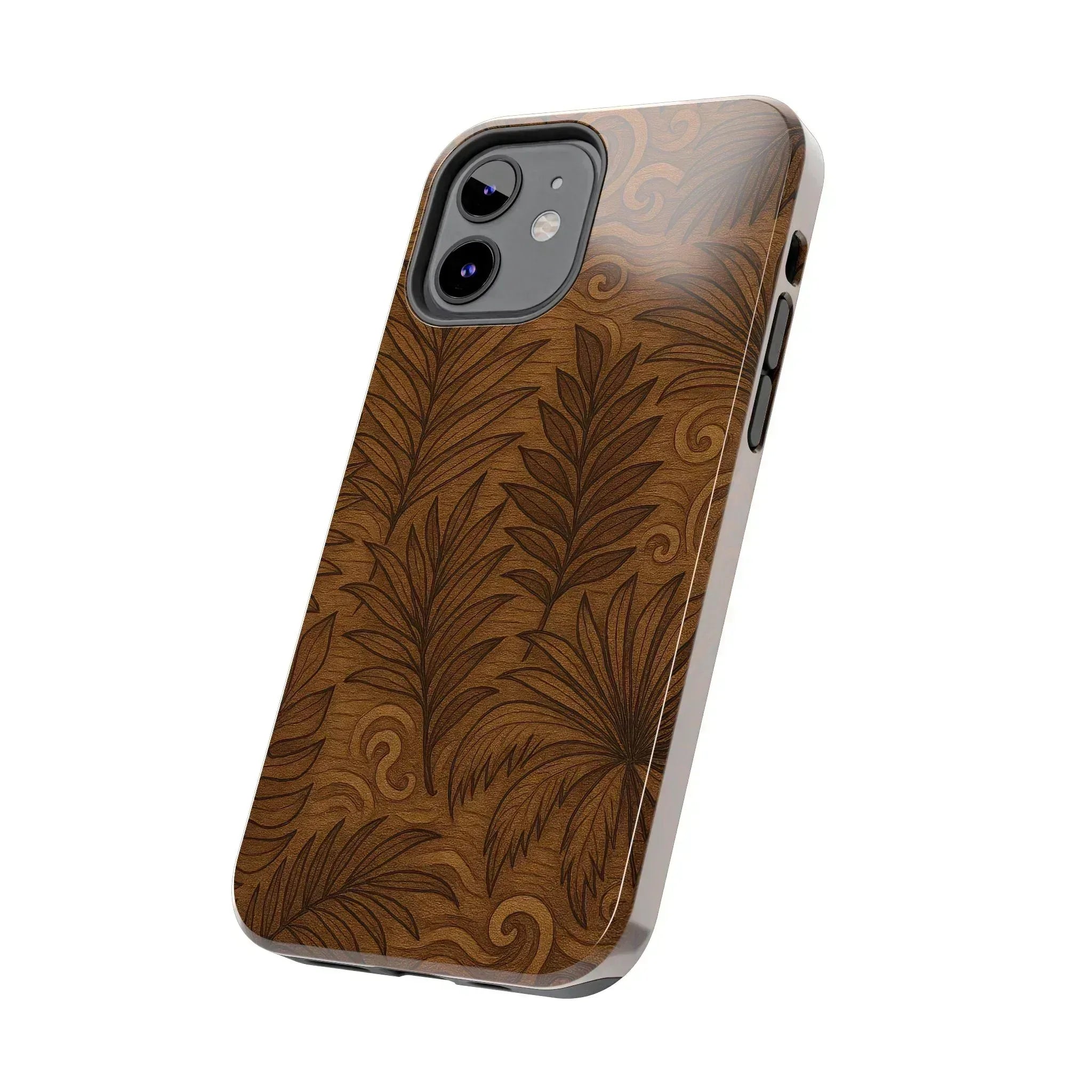Wood Leaf Armor Phone Case for iPhone and Galaxy - KARARMDESIGN
