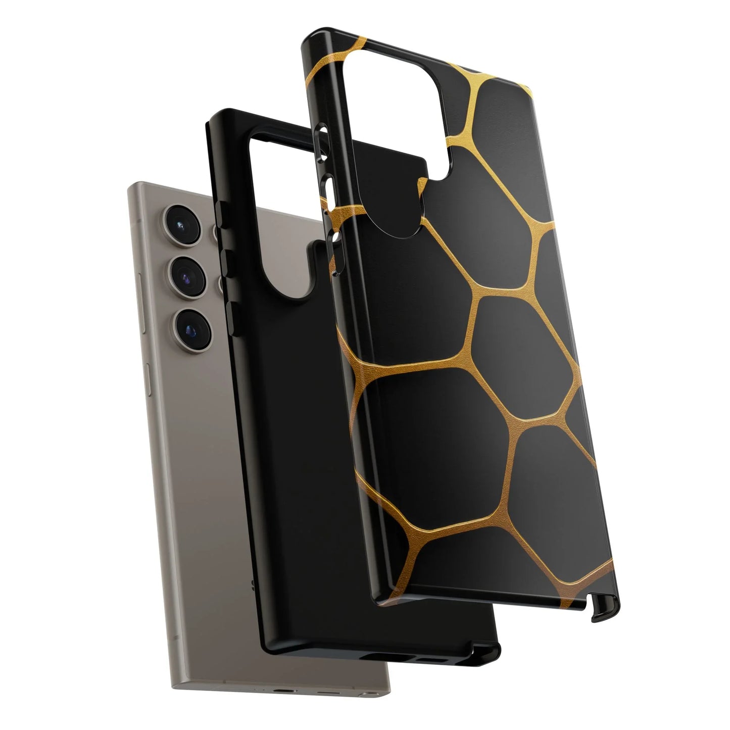 Golden Cellscape Phone Case for iPhone 8-16 and Galaxy S10-S25 Models - KarArmDesign