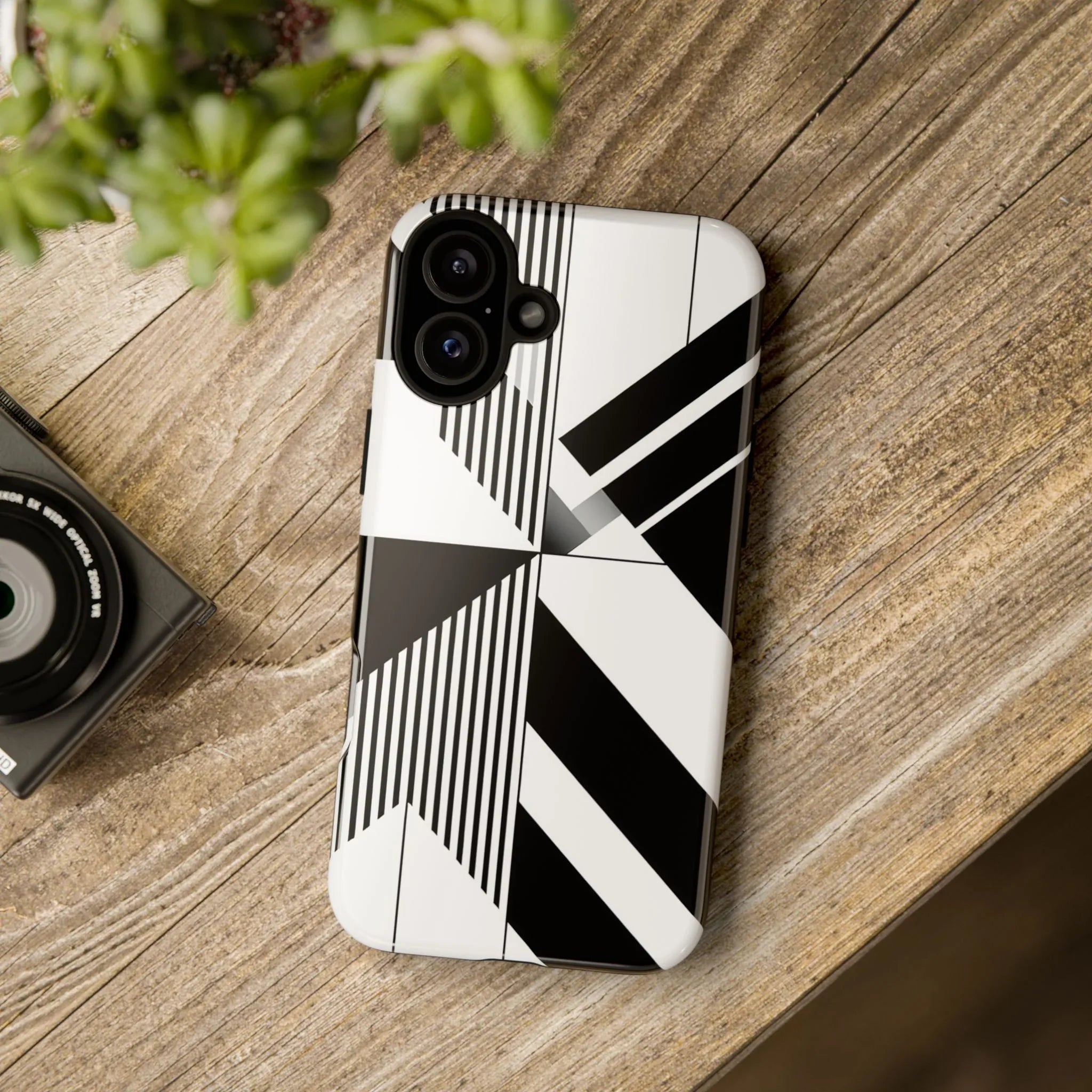 Monochrome Tough Phone Case for iPhone 11-16 and Galaxy S20–S25 - KARARMDESIGN