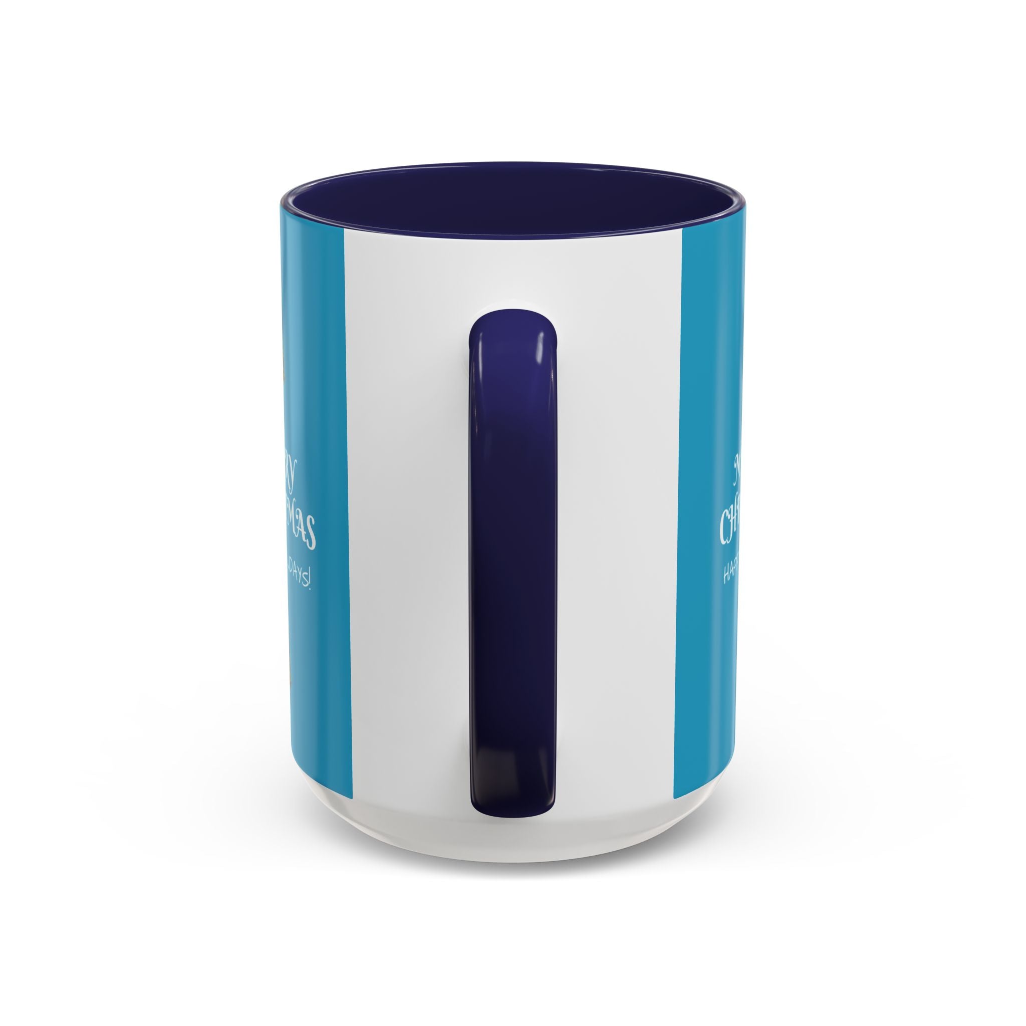 Merry Christmas and Happy Holidays Mug - Accent Coffee Mug (11, 15oz)