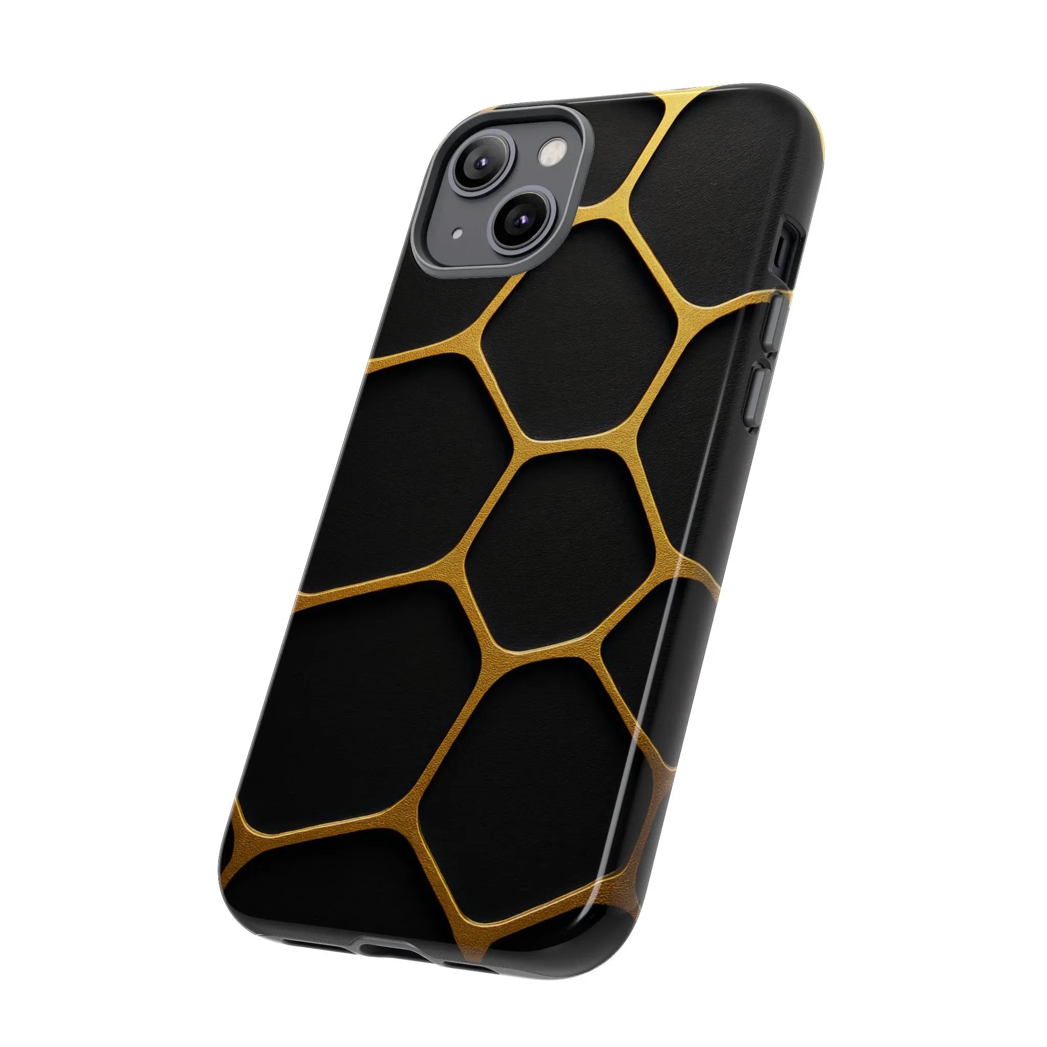 Golden Cellscape Phone Case for iPhone 8-17 and Galaxy S20-S25 - KARARMDESIGN