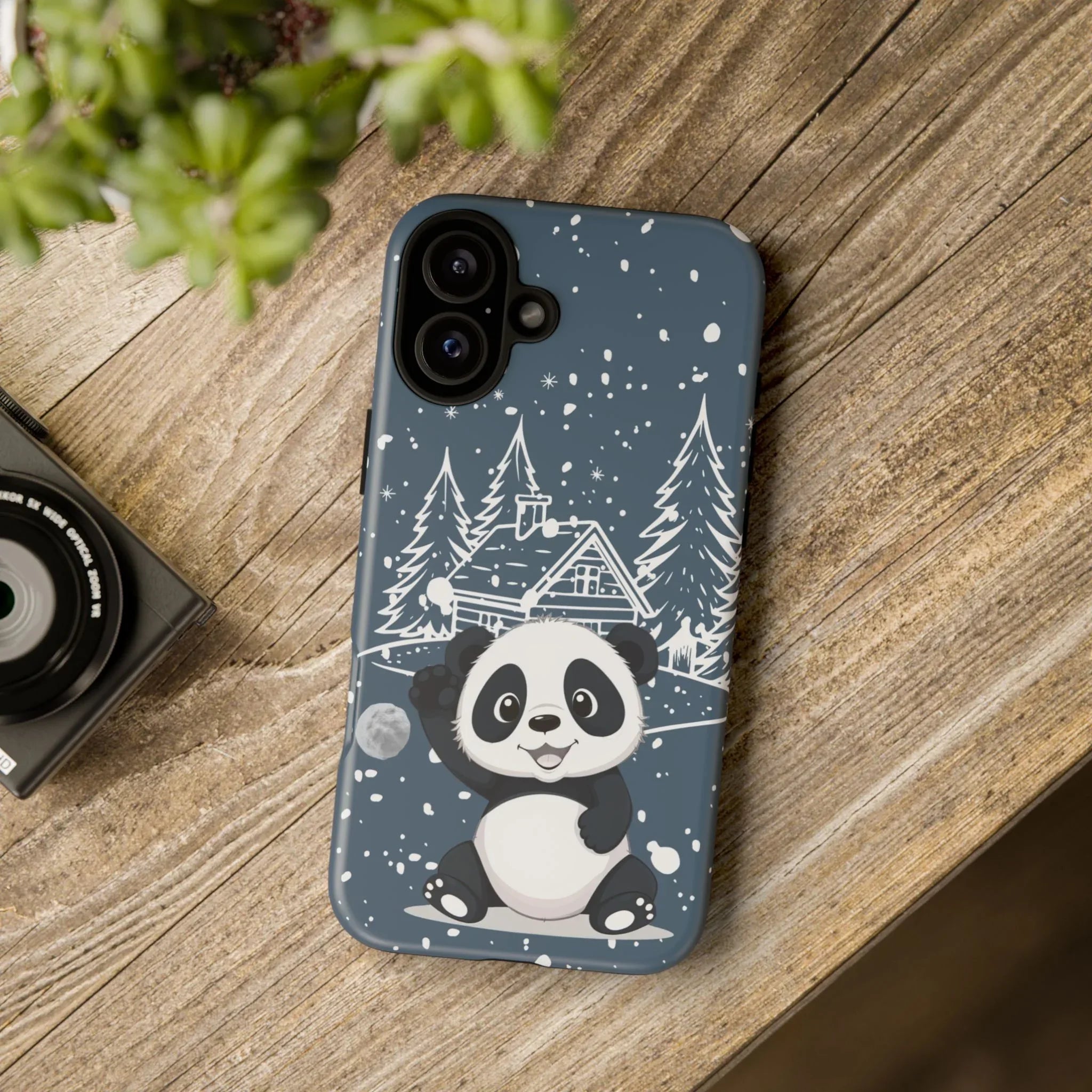 Cute Panda in a Winter Wonderland Phone Case for iPhone 8-17 - KARARMDESIGN