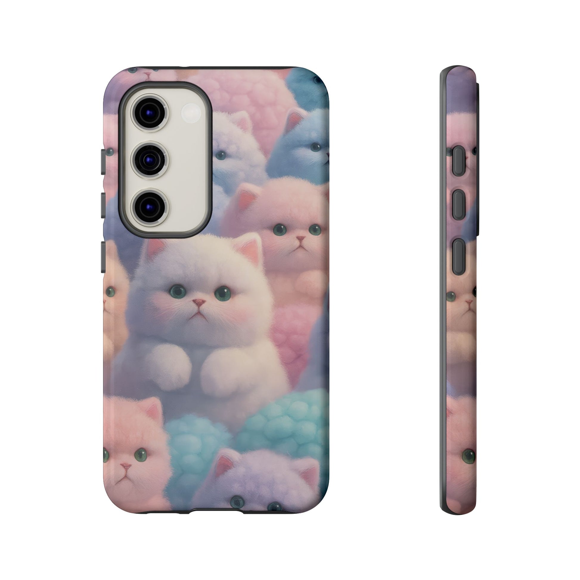 Pastel Kitten Phone Case for iPhone 8-17 and Samsung Galaxy S10-S25 Models - KARARMDESIGN