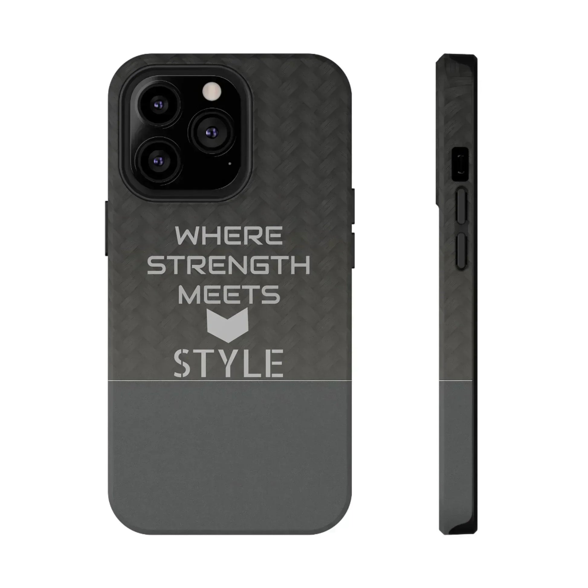 Gray Carbon Phone Case for iPhone 12-16 and Galaxy S21-S22 - KARARMDESIGN