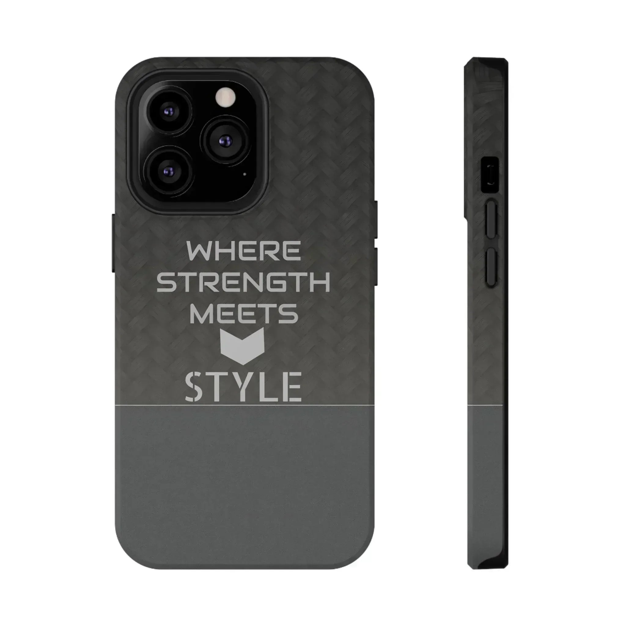 Gray Carbon Phone Case for iPhone 12-16 and Galaxy S21-S22 - KARARMDESIGN