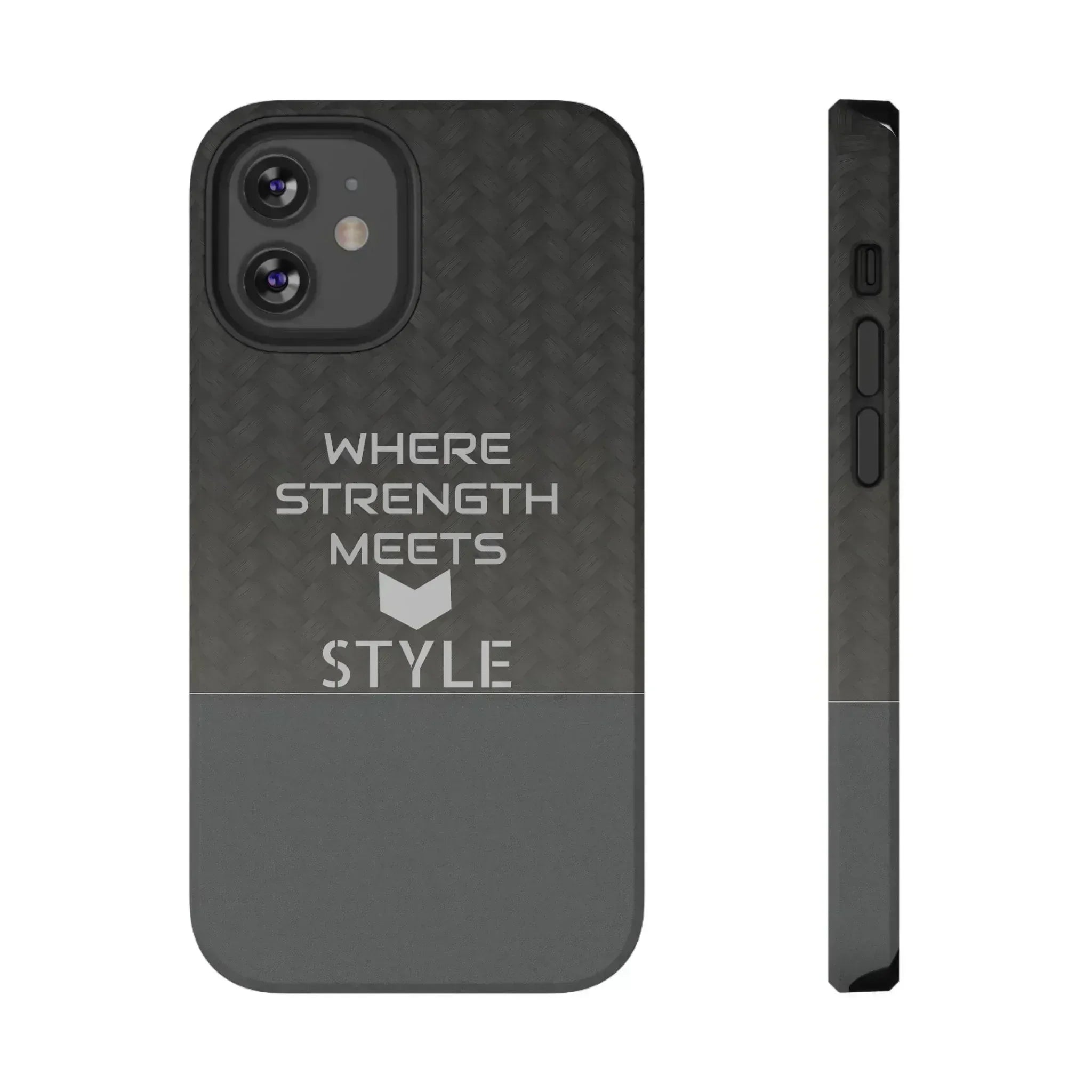 Gray Carbon Phone Case for iPhone 12-16 and Galaxy S21-S22 - KARARMDESIGN