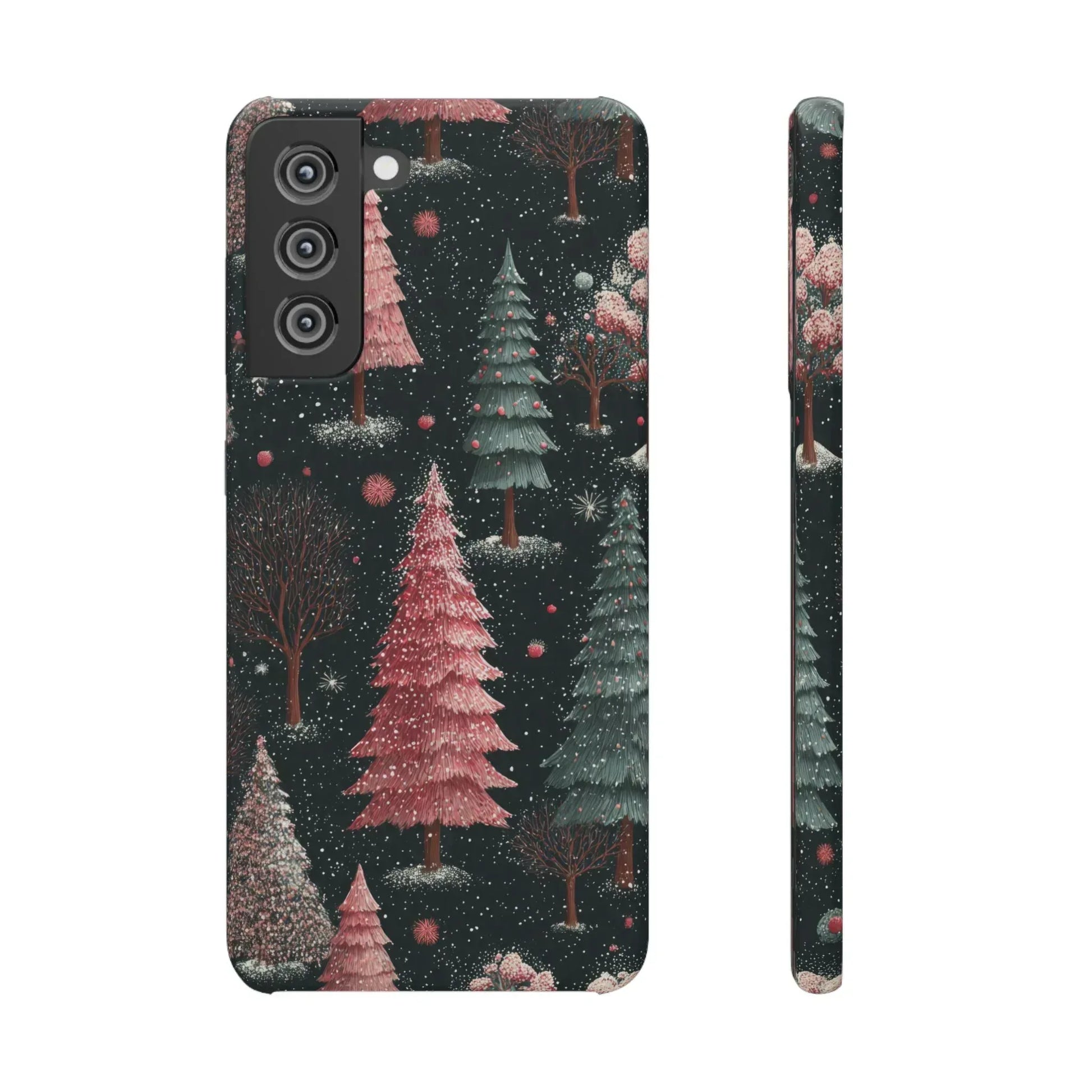 Winter Bloom Forest Phone Case for iPhone 11-17 and Galaxy S20-S25 - KARARMDESIGN