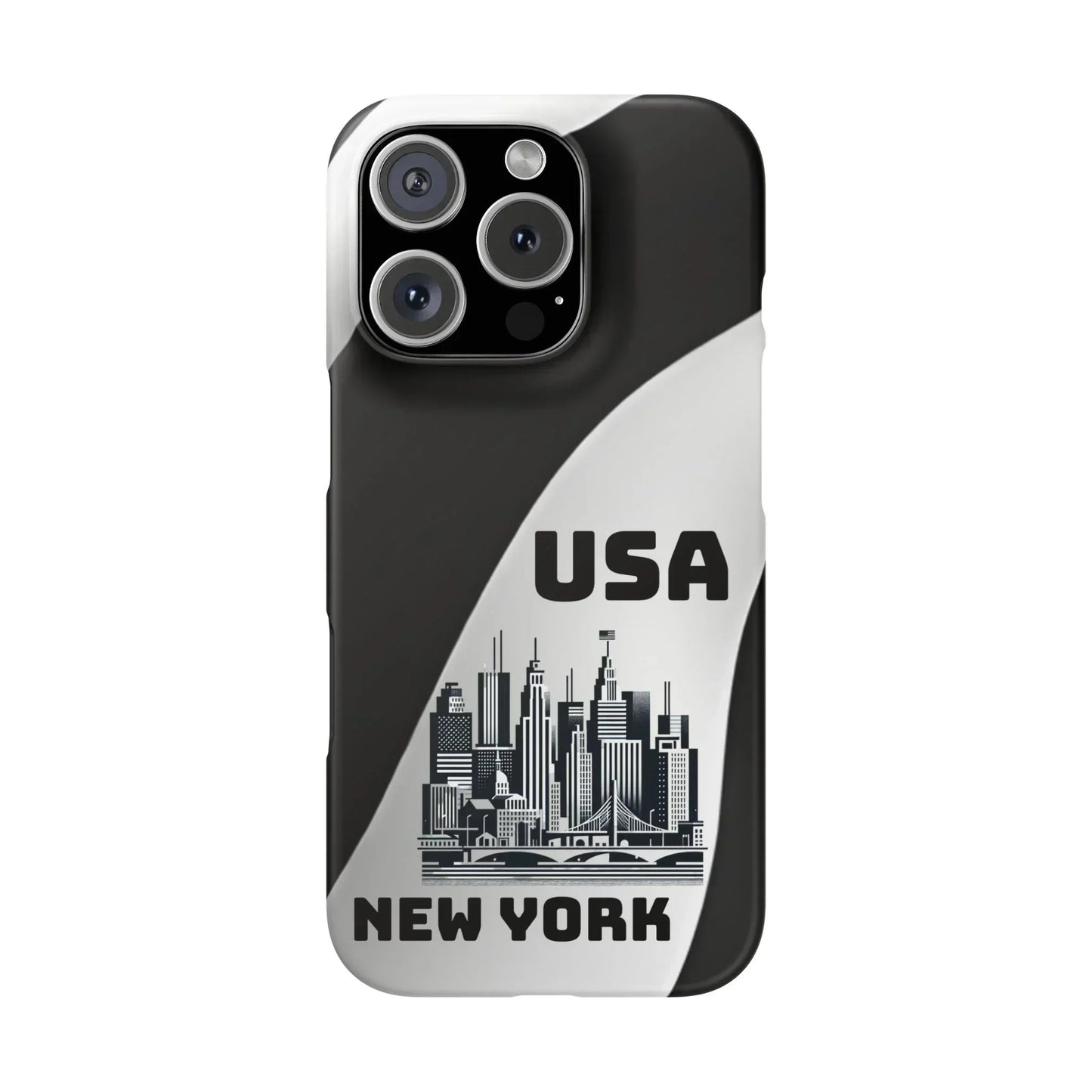 Monochrome New York City Skyline Phone Case for iPhone, Galaxy & Pixel - KarArmDesign