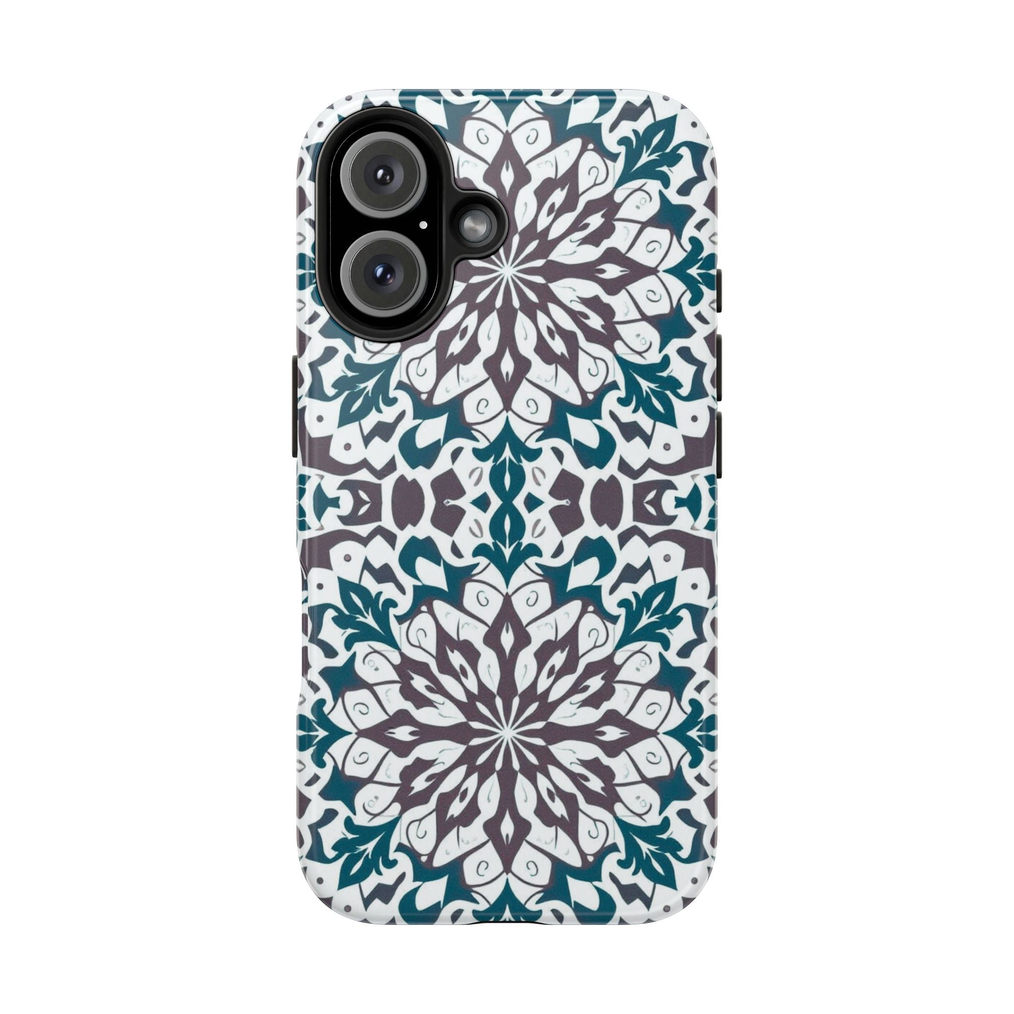 Symmetrical Mandala Phone Case for iPhone 11-17 and Galaxy S21-S25