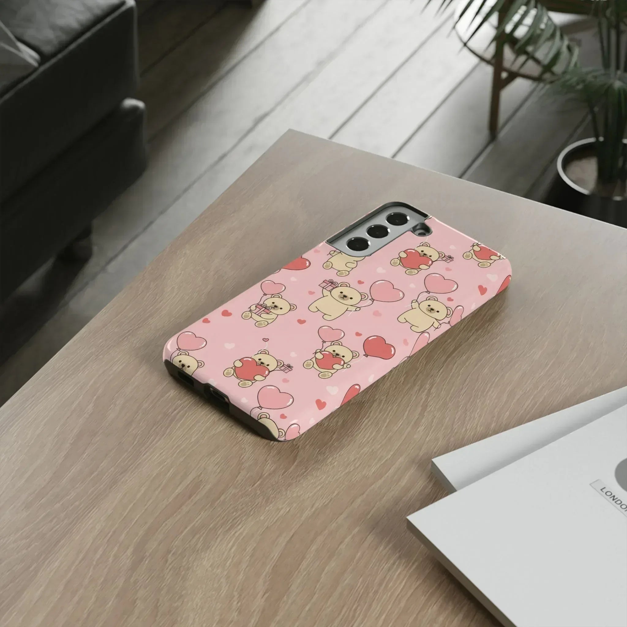 Teddy's Valentine Parade Phone Case for iPhone 11-17 and Galaxy S21-S25 - KARARMDESIGN