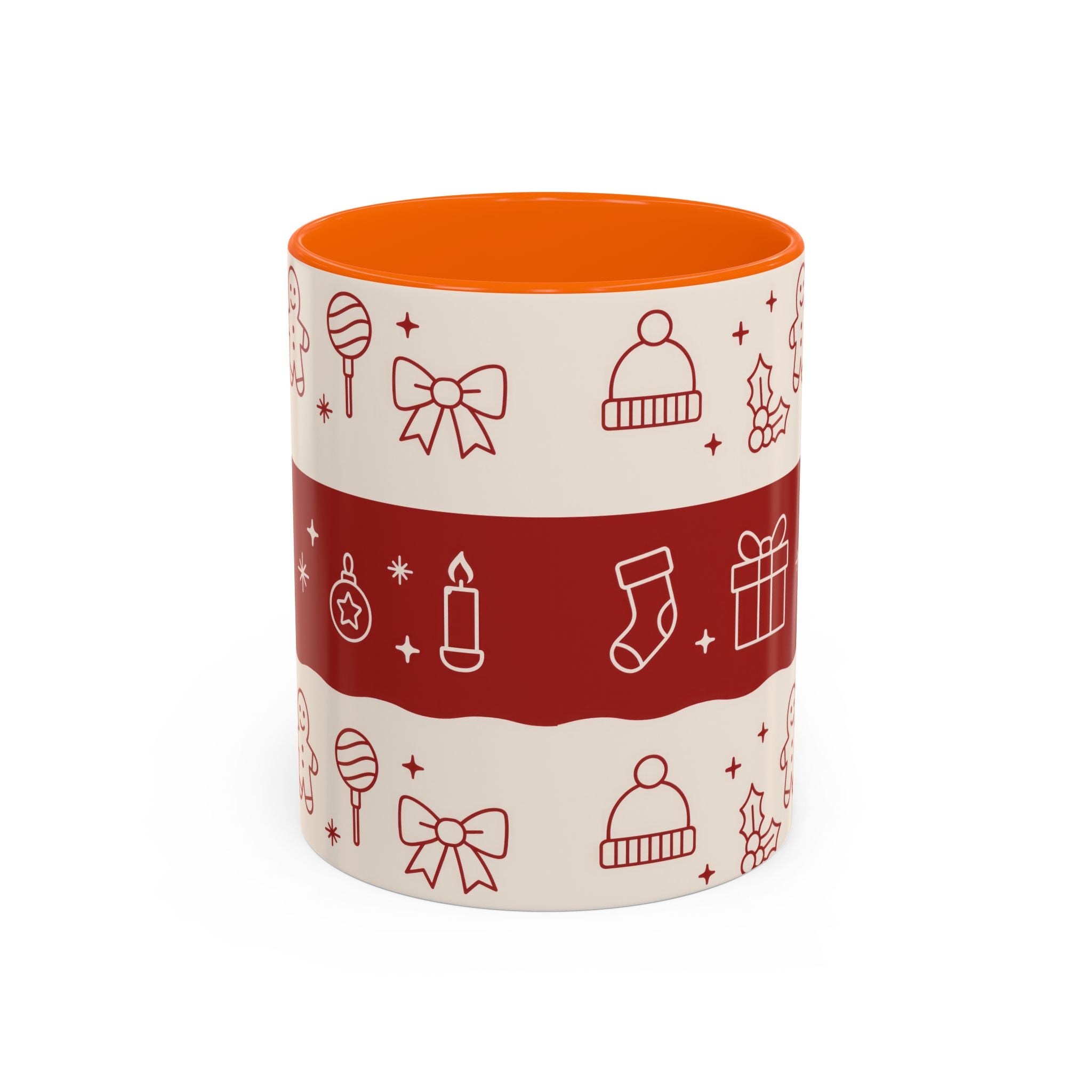 Holiday Cheer Icons Mug - Accent Coffee Mug (11, 15oz)