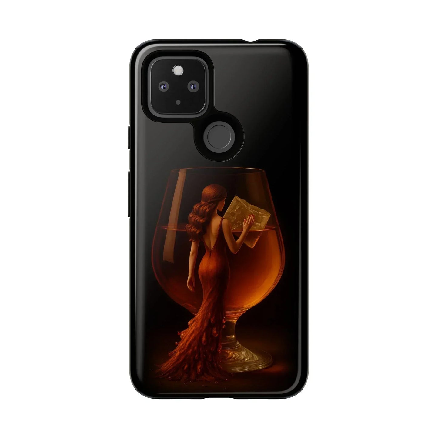 Elegant Midnight Lady Phone Case for iPhone 8-16 and Google Pixel up to 9 Models - KarArmDesign