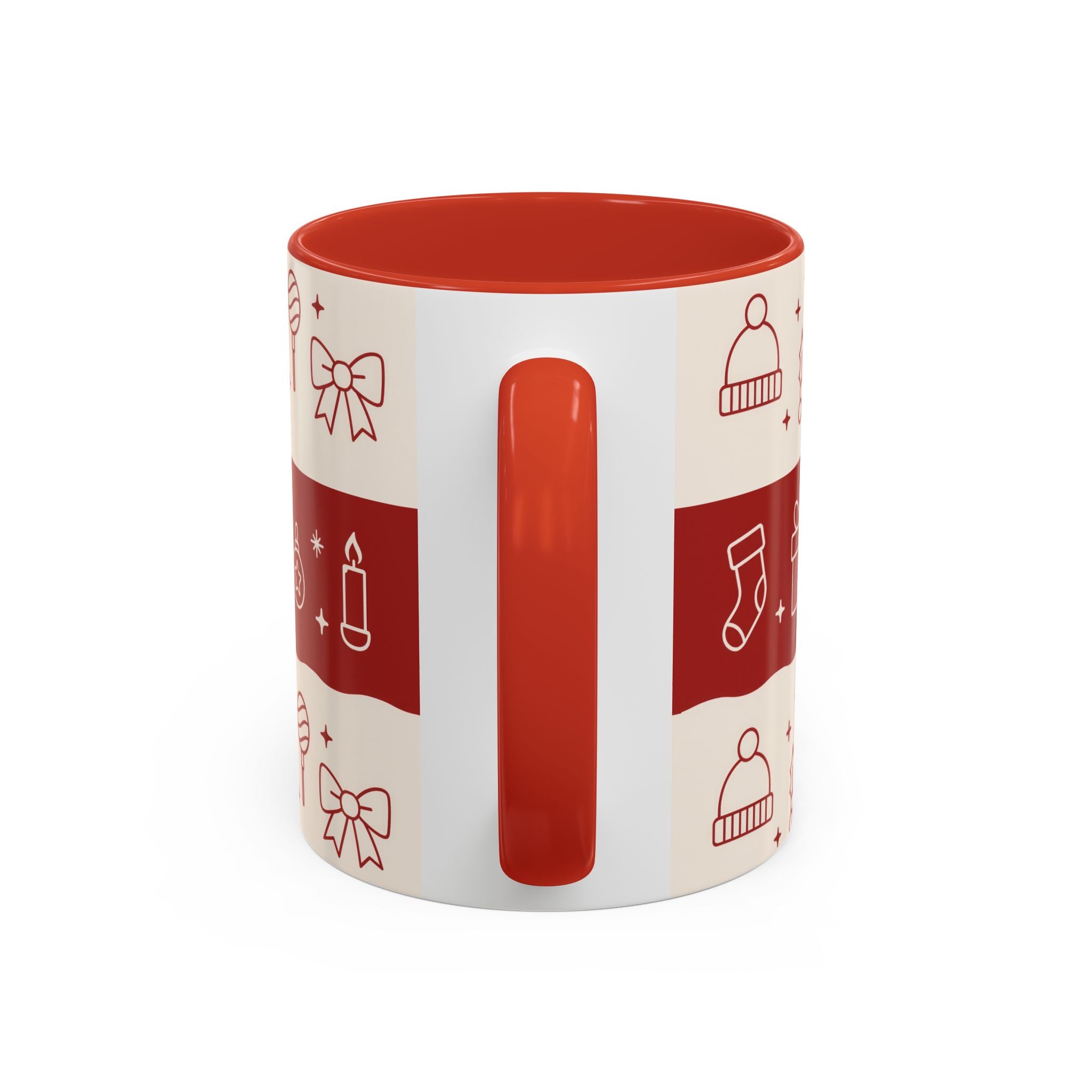 Holiday Cheer Icons Mug - Accent Coffee Mug (11, 15oz)