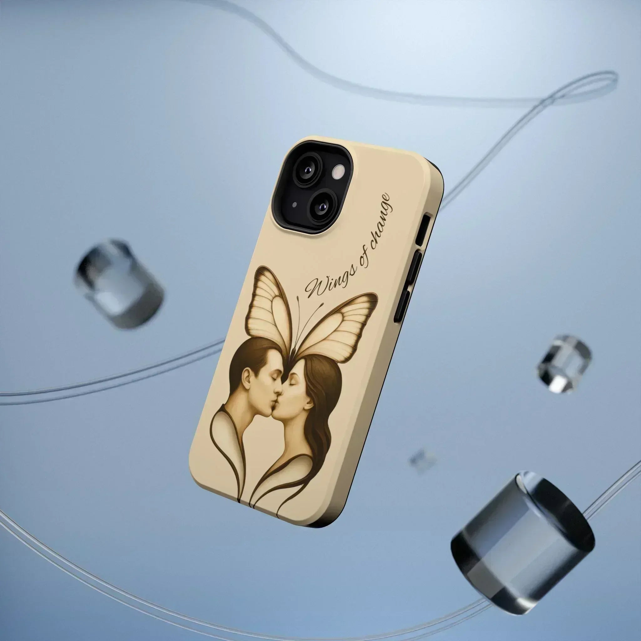 Romantic Butterfly Couple Phone Case for iPhone 12-16 and Galaxy S21-S22 - KARARMDESIGN