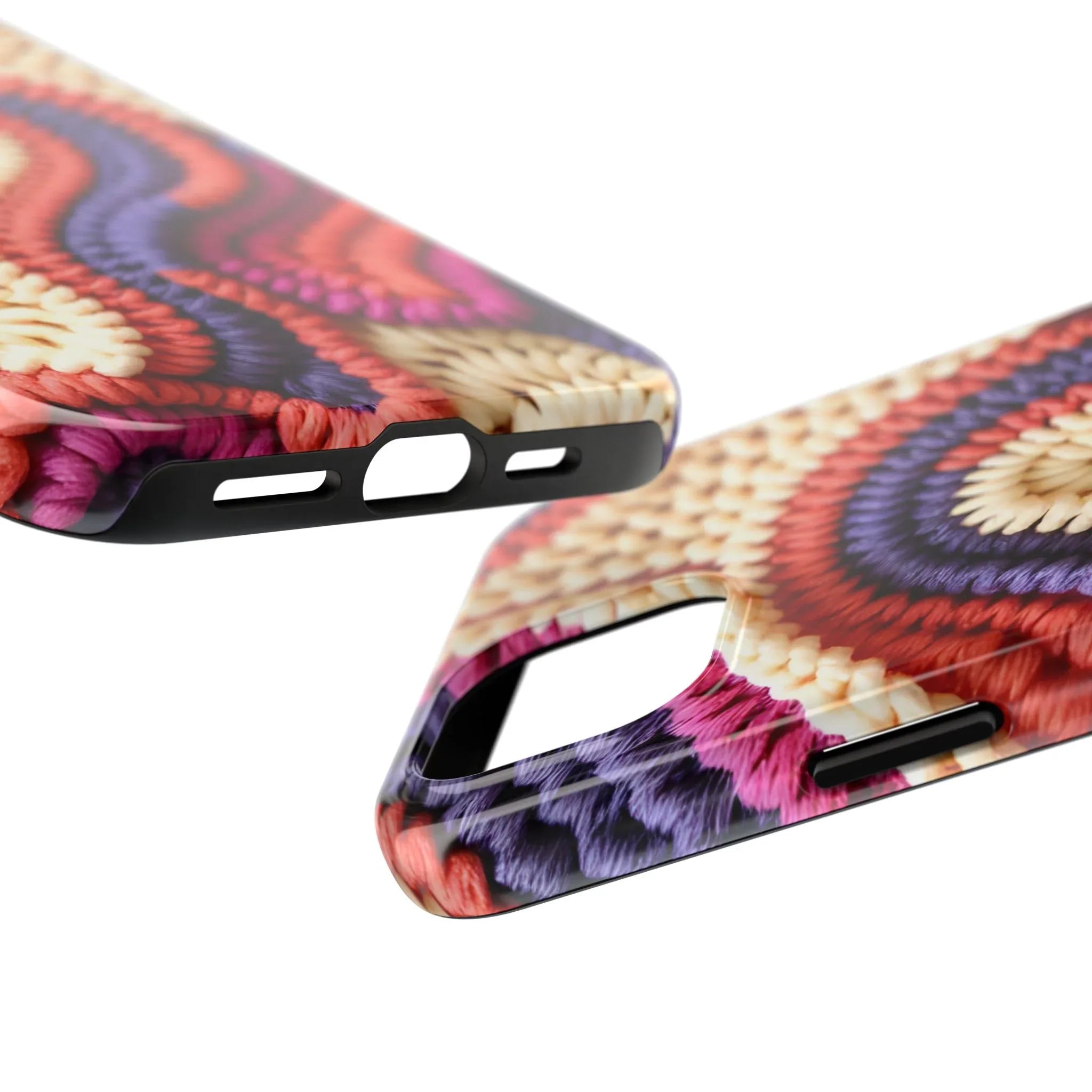 Handwoven Textile Art Phone Case for iPhone 11-17 and Galaxy S21-S25 - KARARMDESIGN