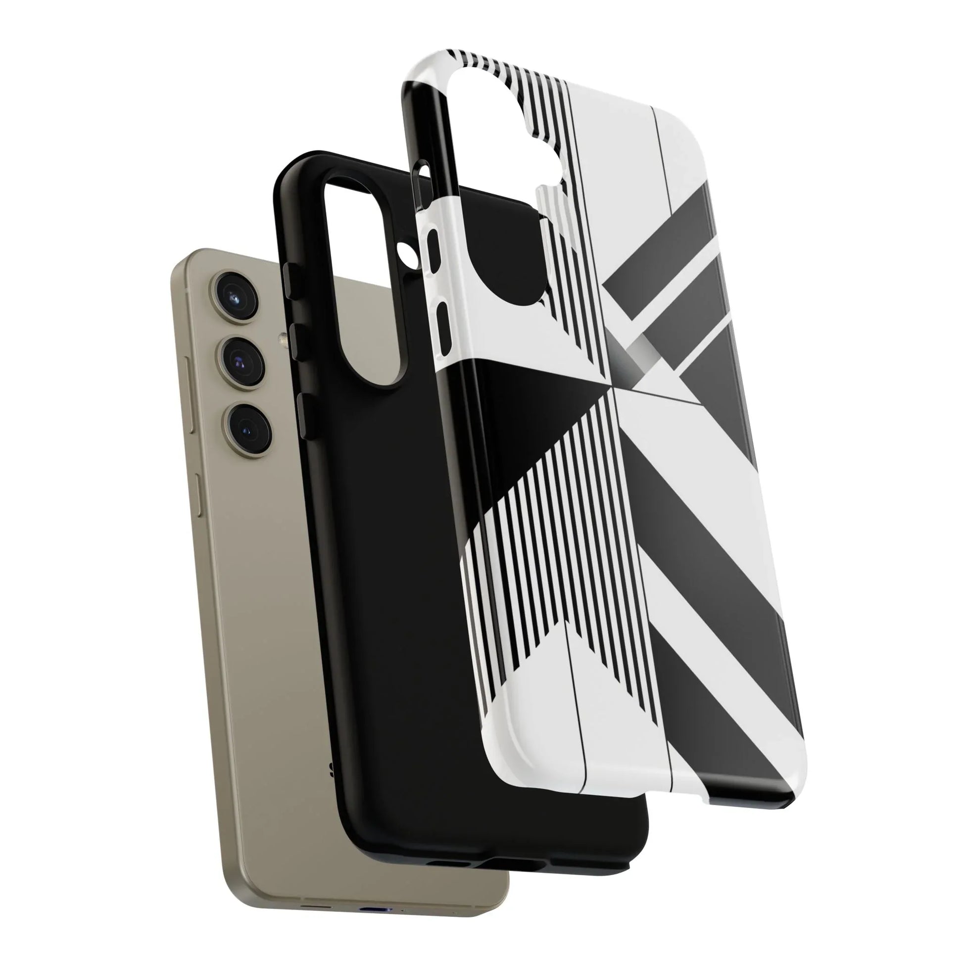Monochrome Tough Phone Case for iPhone 11-16 and Galaxy S20–S25 - KARARMDESIGN