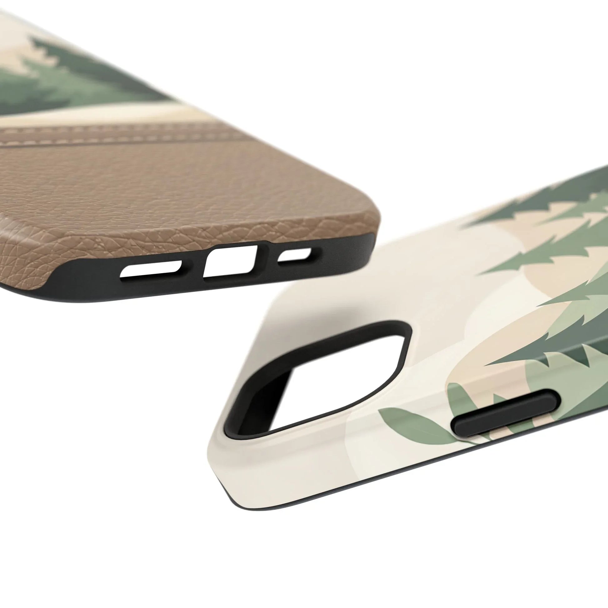 Forest Leather Phone Case for iPhone 11-17 and Galaxy S21-S25 - KARARMDESIGN