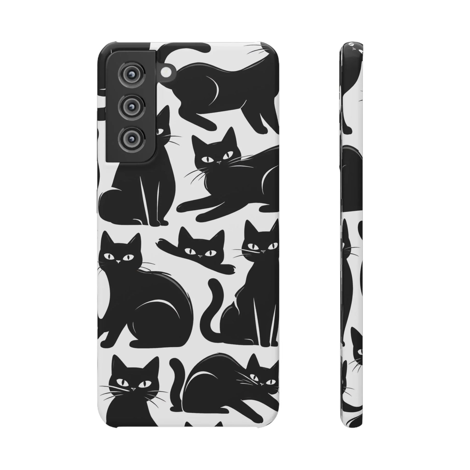 Black Cats Phone Case for iPhone 11-17 and Galaxy S20-S25 - KARARMDESIGN