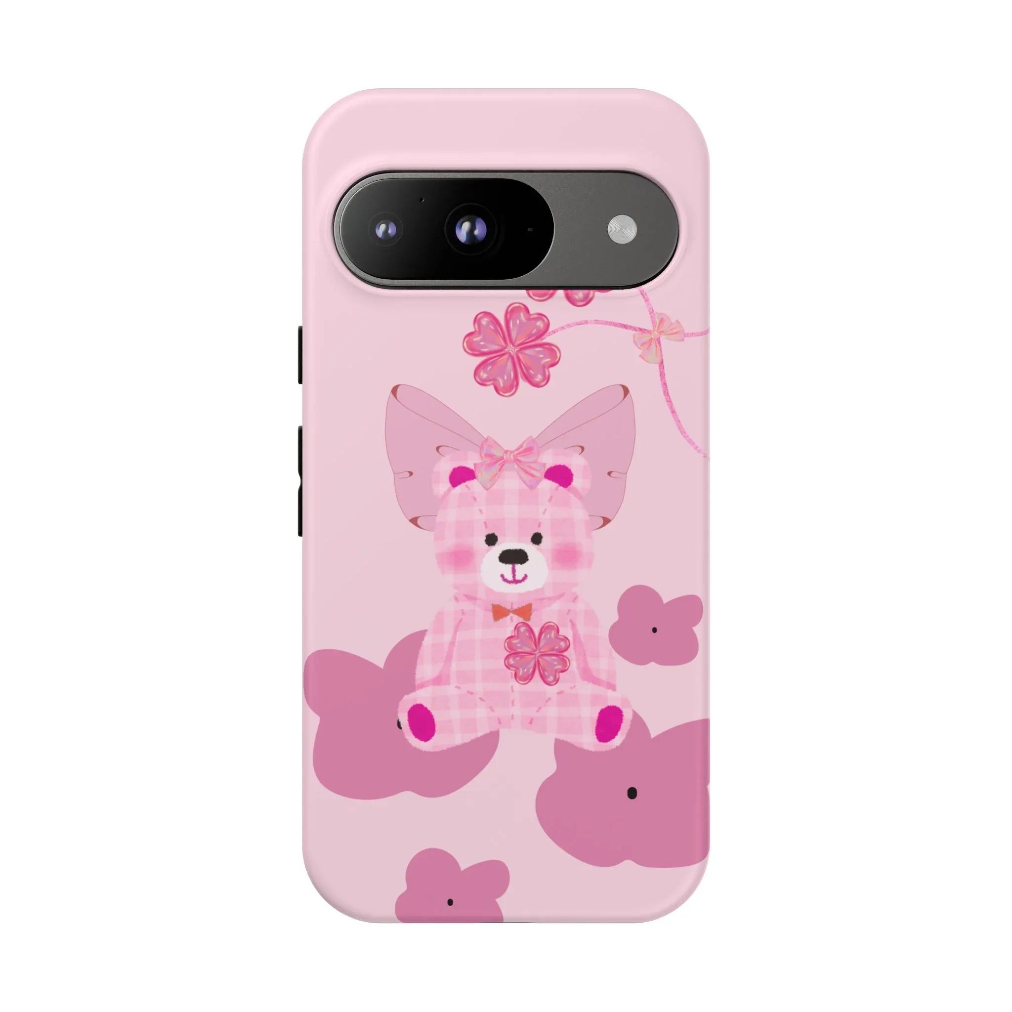 Pink Teddy Bear Phone Cases for iPhone, Pixel and Galaxy - KARARMDESIGN
