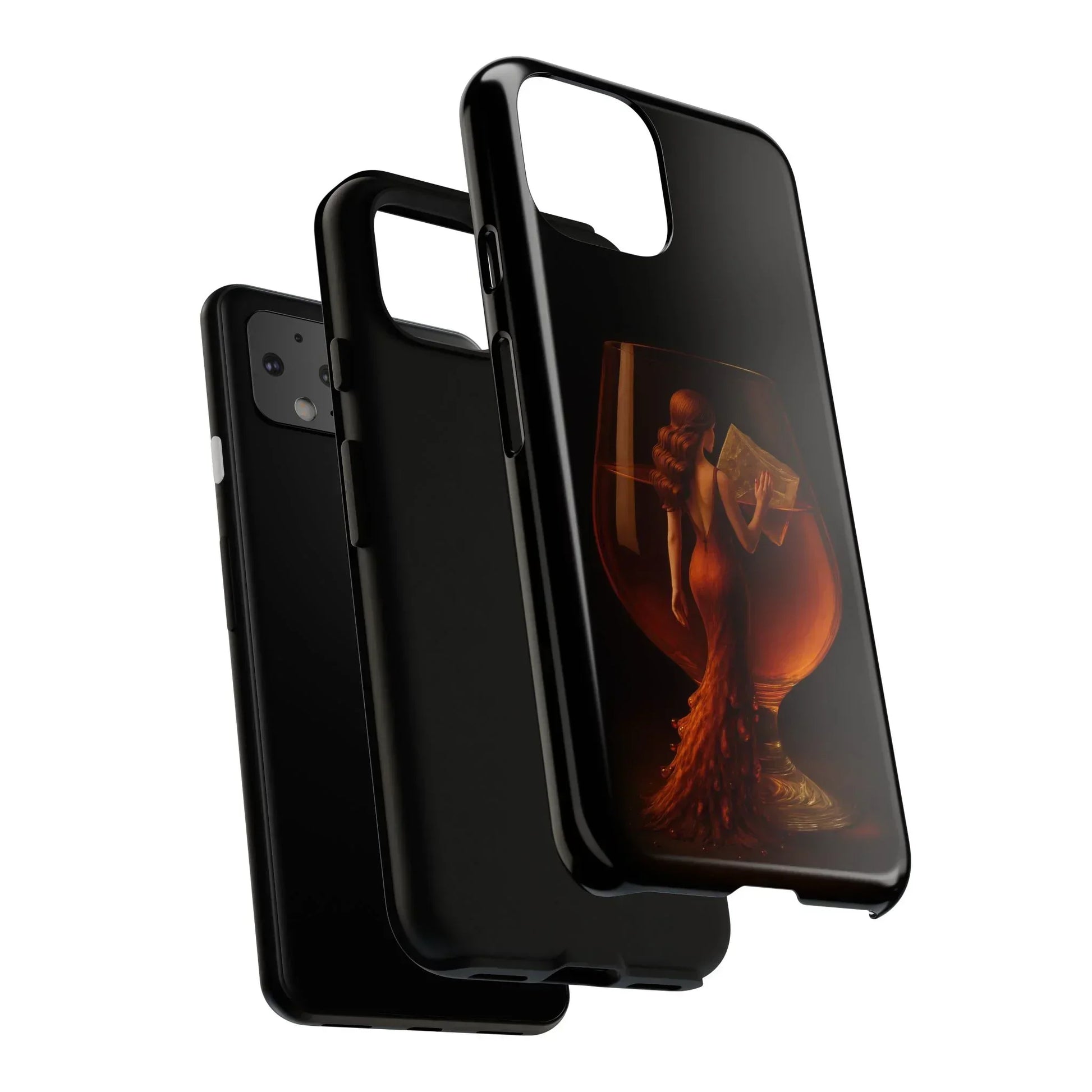 Elegant Midnight Lady Phone Case for iPhone 8-16 and Google Pixel up to 9 Models - KarArmDesign