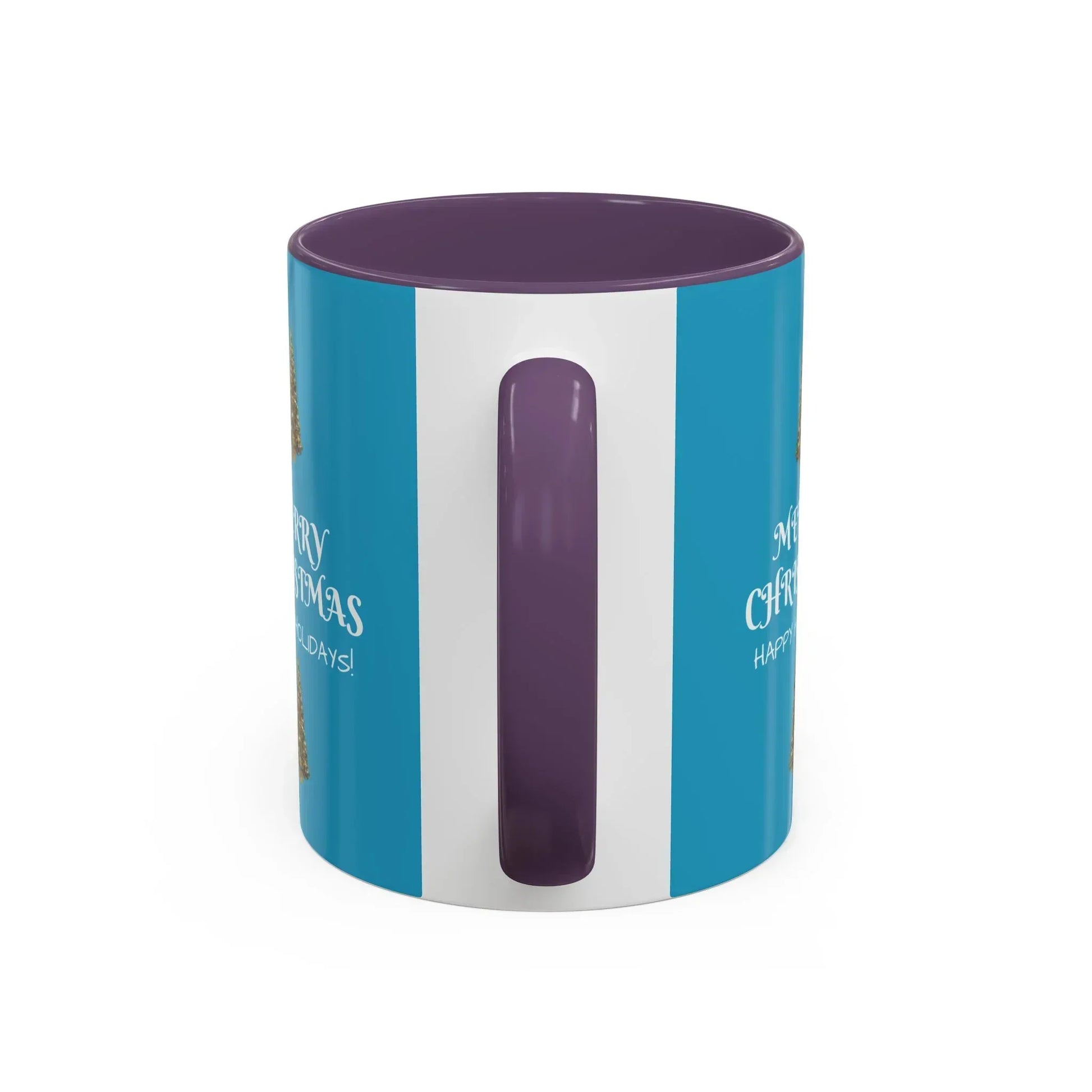 Merry Christmas and Happy Holidays Mug - Accent Coffee Mug (11, 15oz) - KARARMDESIGN