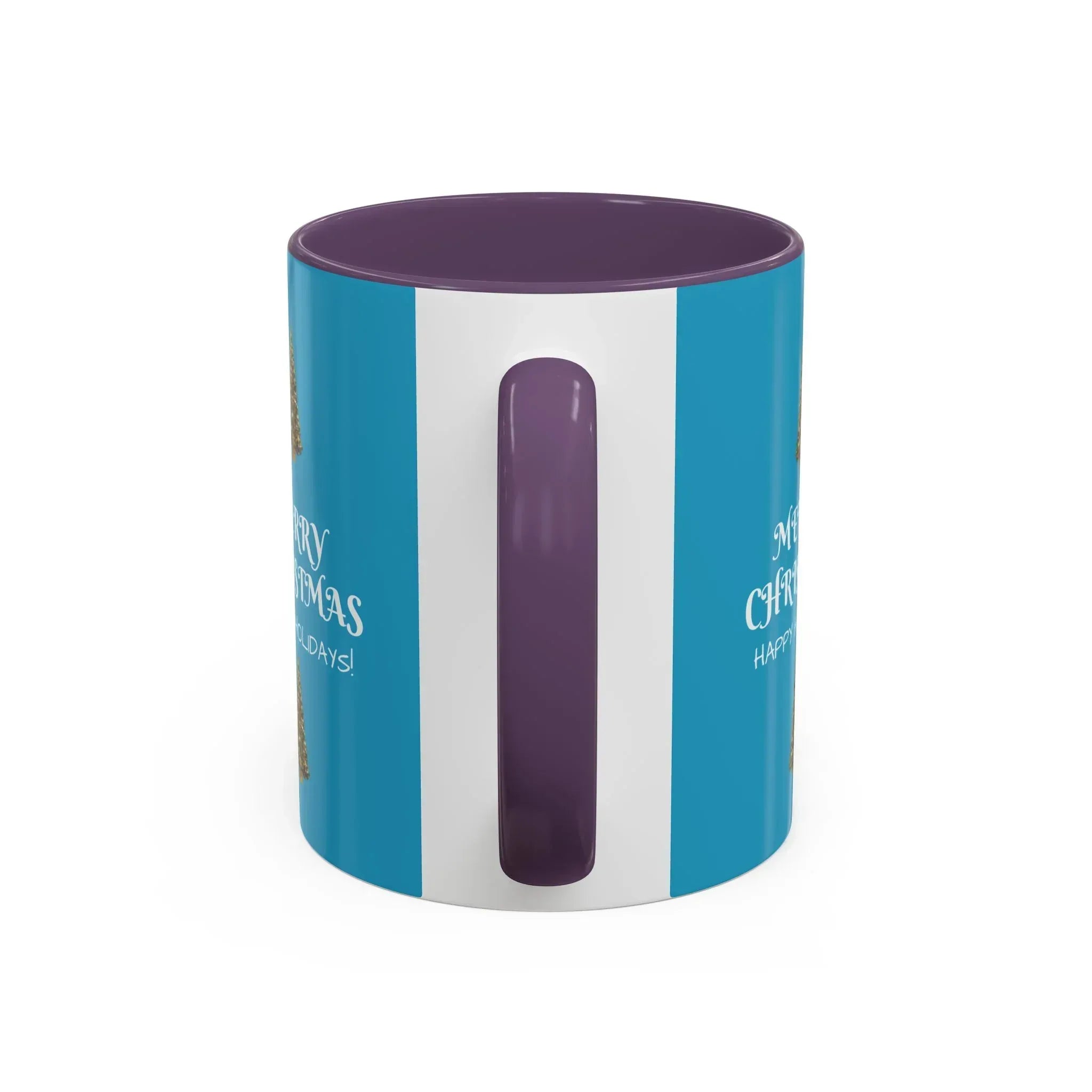 Merry Christmas and Happy Holidays Mug - Accent Coffee Mug (11, 15oz) - KARARMDESIGN