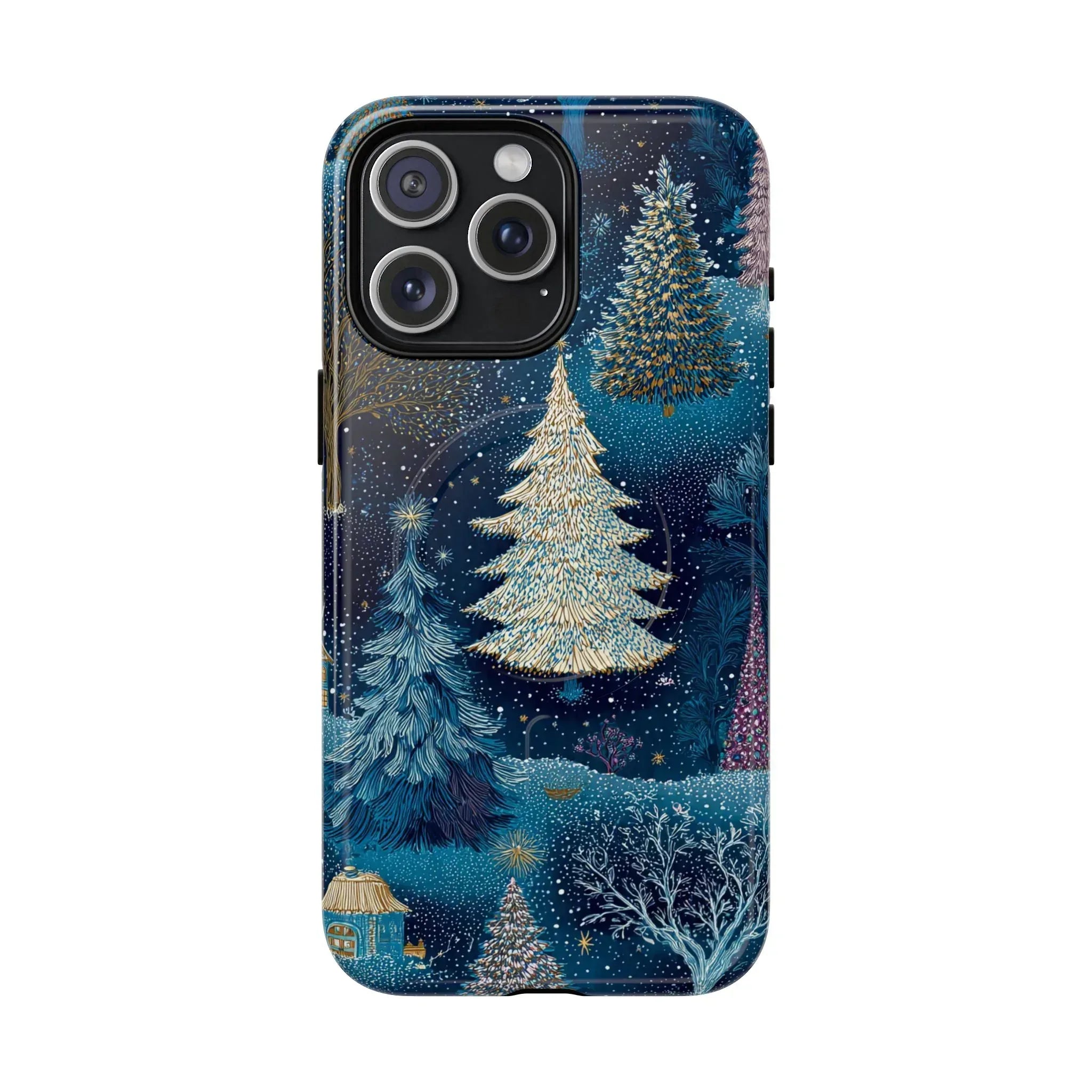 Midnight Sparkle Forest Phone Case for iPhone 13-17 - KARARMDESIGN