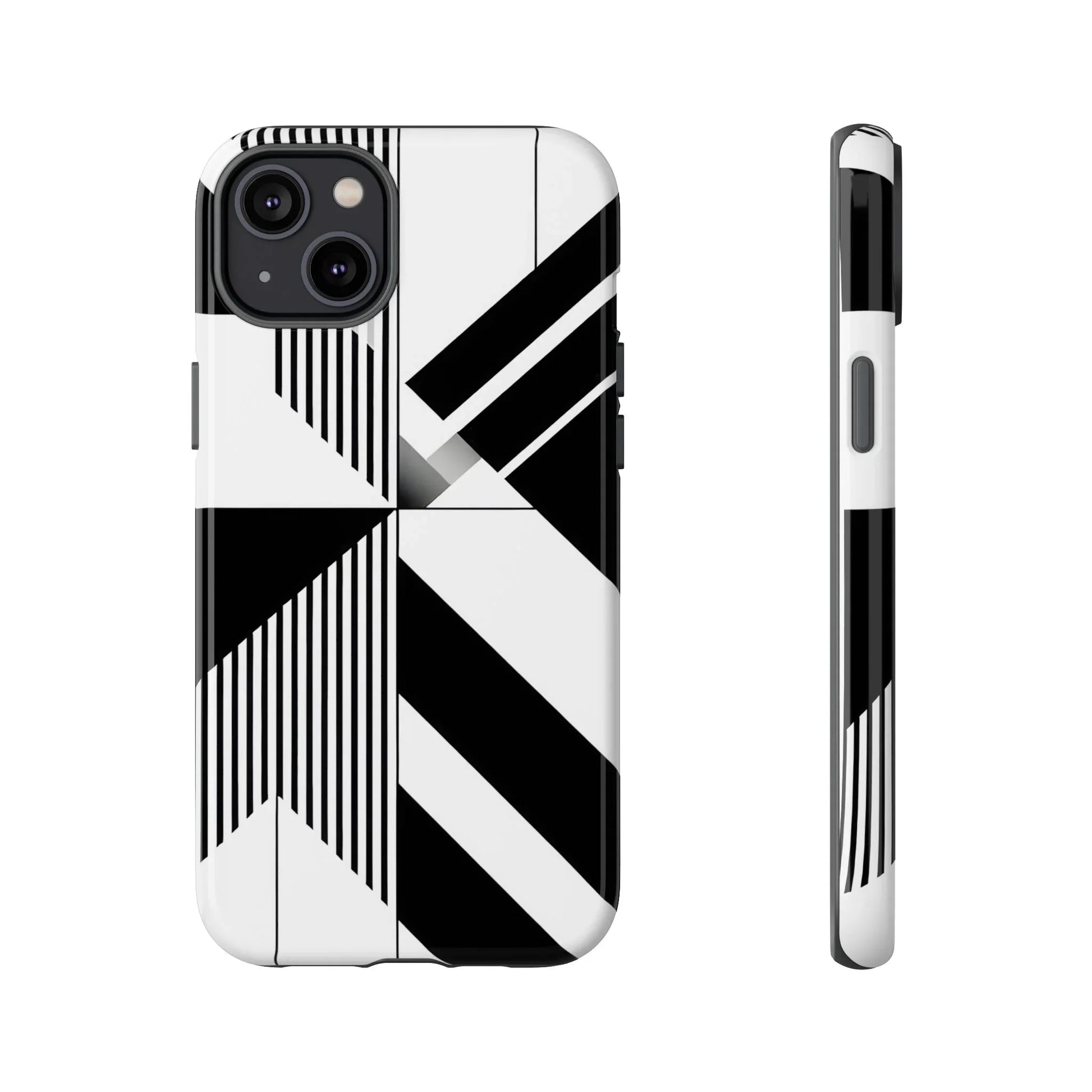 Monochrome Tough Phone Case for iPhone 11-16 and Galaxy S20–S25 - KARARMDESIGN