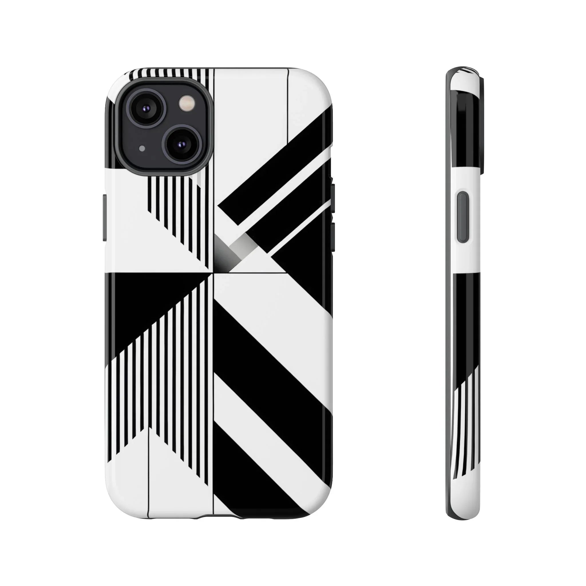 Monochrome Tough Phone Case for iPhone 11-16 and Galaxy S20–S25 - KARARMDESIGN