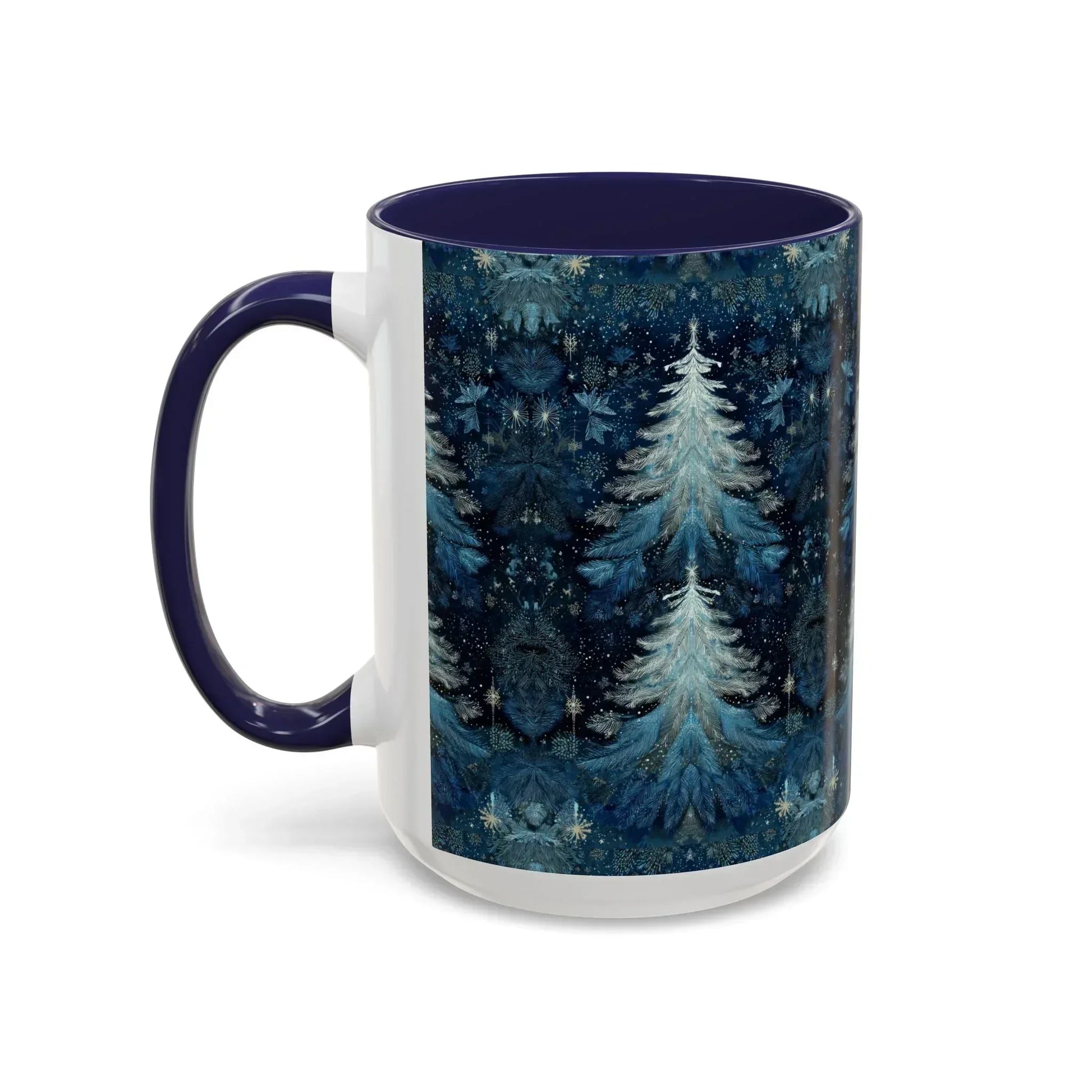 Blue Christmas Tree Accent Coffee Mug - KARARMDESIGN