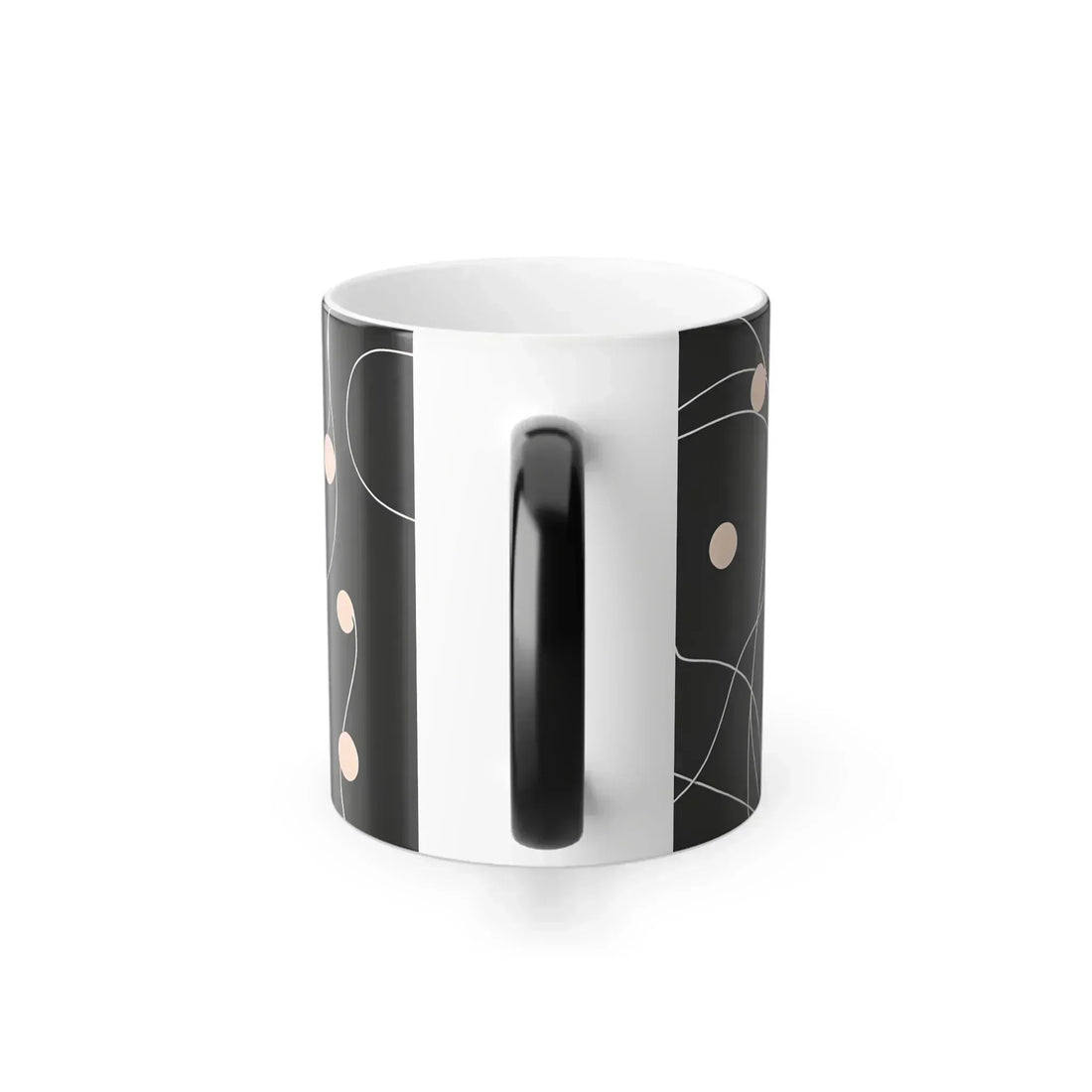 Wavy Black & Gold Color Morphing Mug – 11oz - KARARMDESIGN